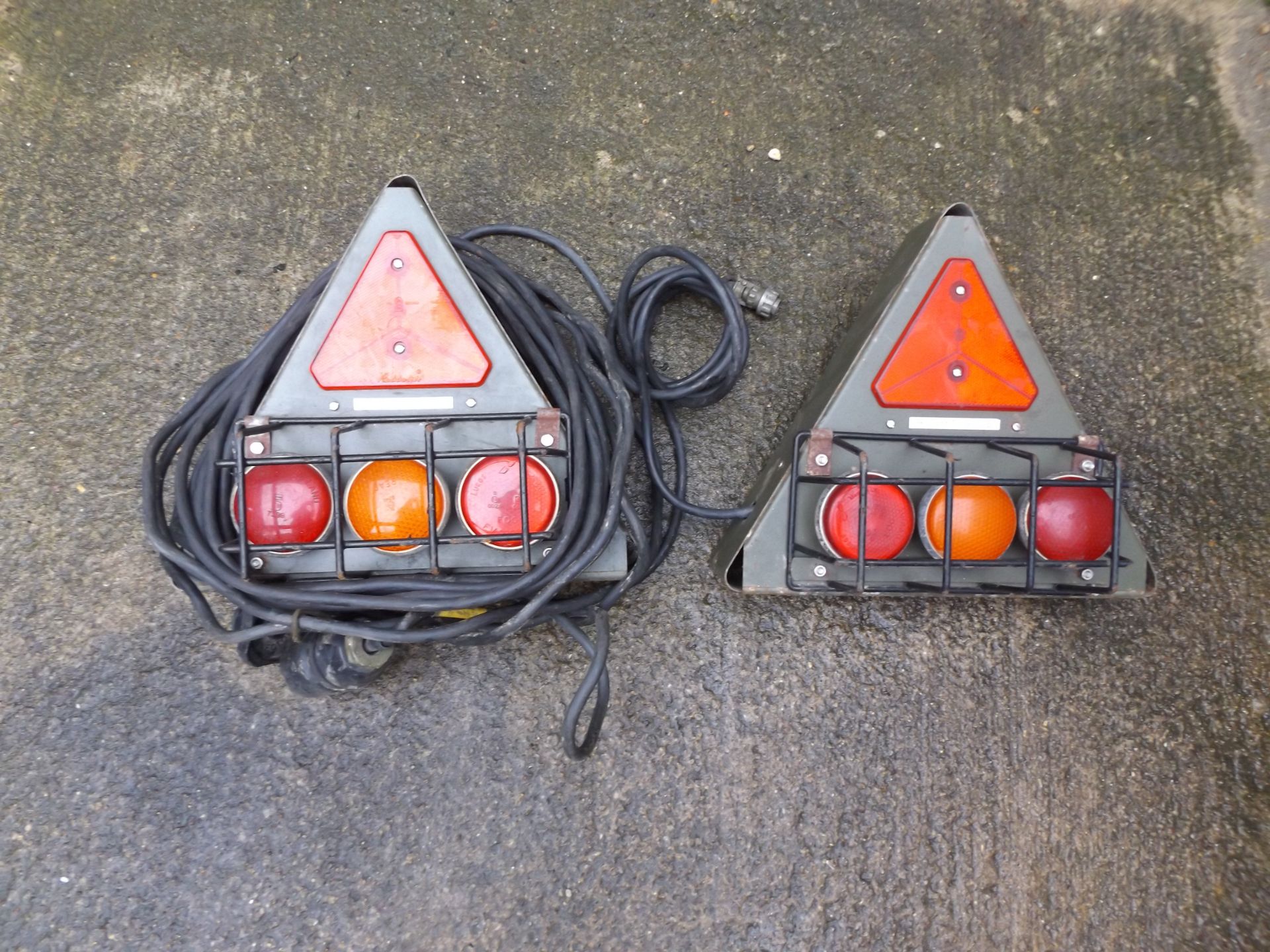 2 x Foden 6x6 Recovery Rear Light Boards
