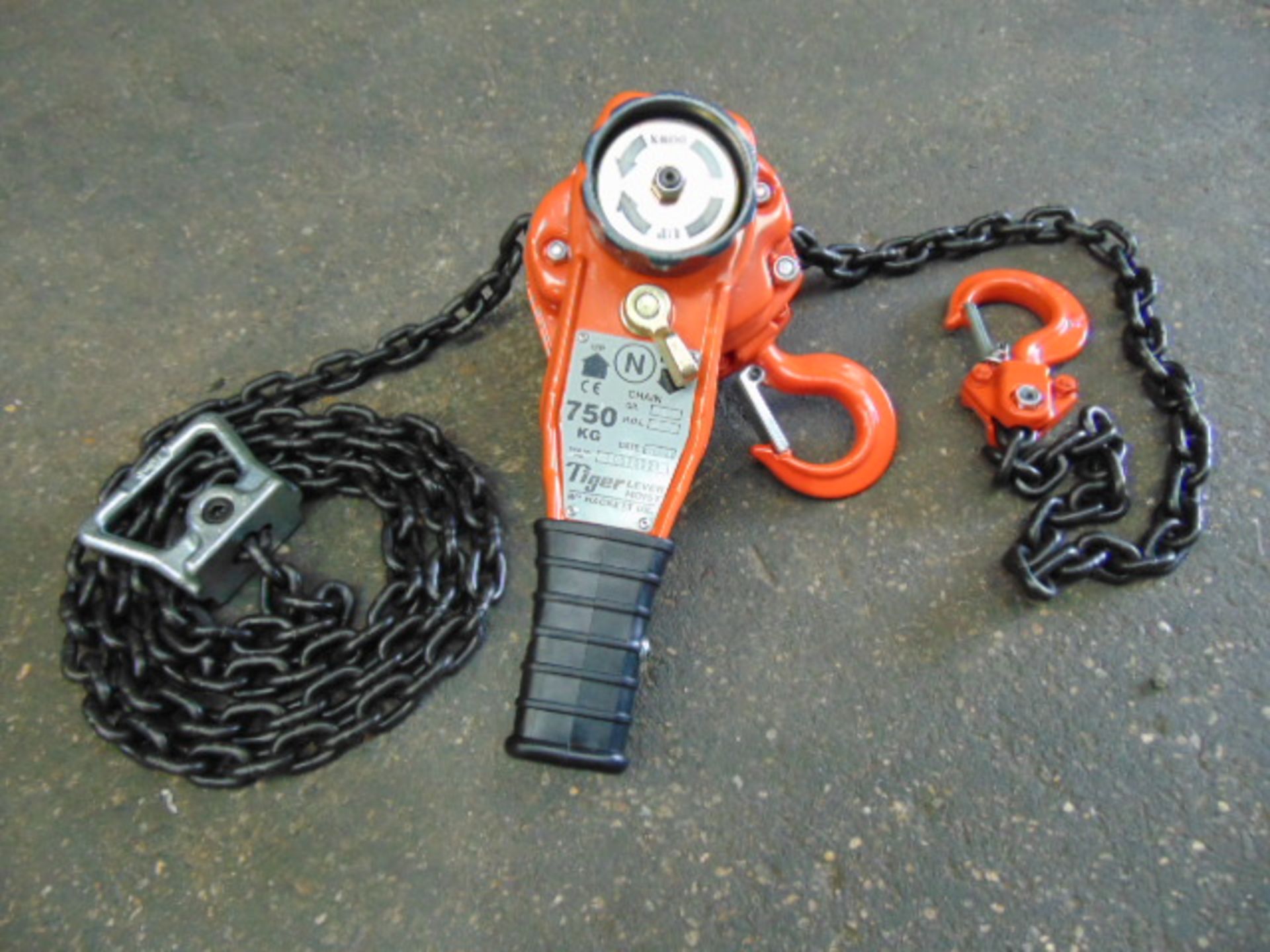 0.75t WM Hackett Tiger Ratchet Lever Chain Hoist - Image 2 of 6