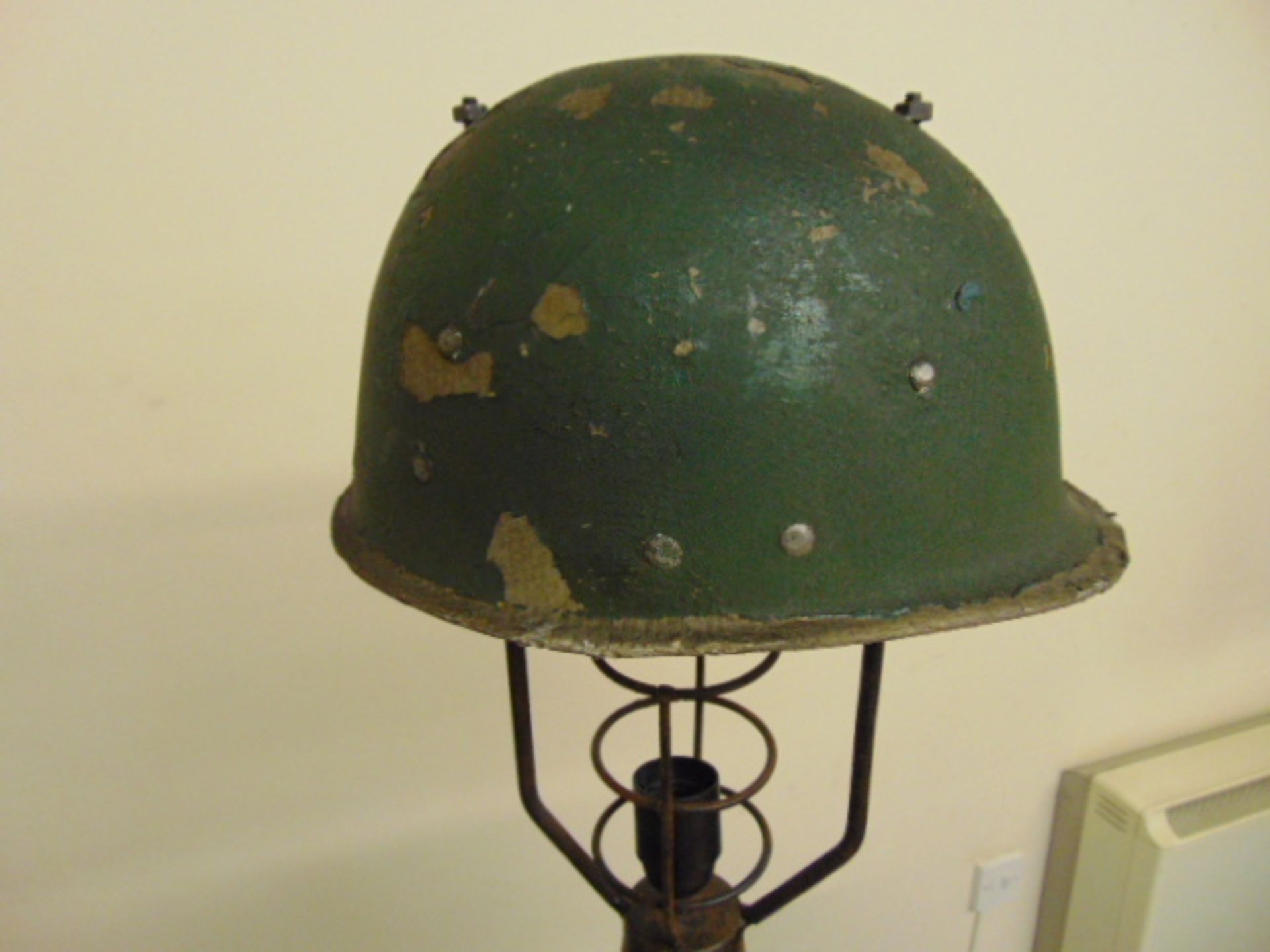 World War II Style Army Helmet and Ammo Can Lamp - Image 3 of 4