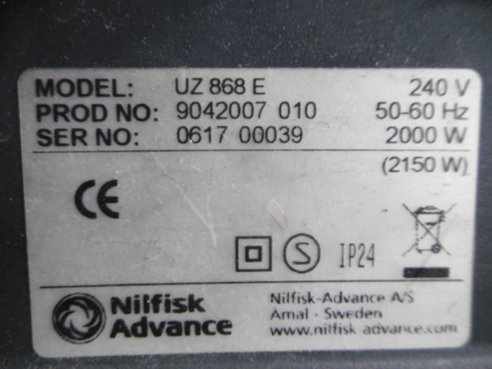 Nilfisk-Advance UZ 868 E HD Vacuum Cleaner - Bild 6 aus 6