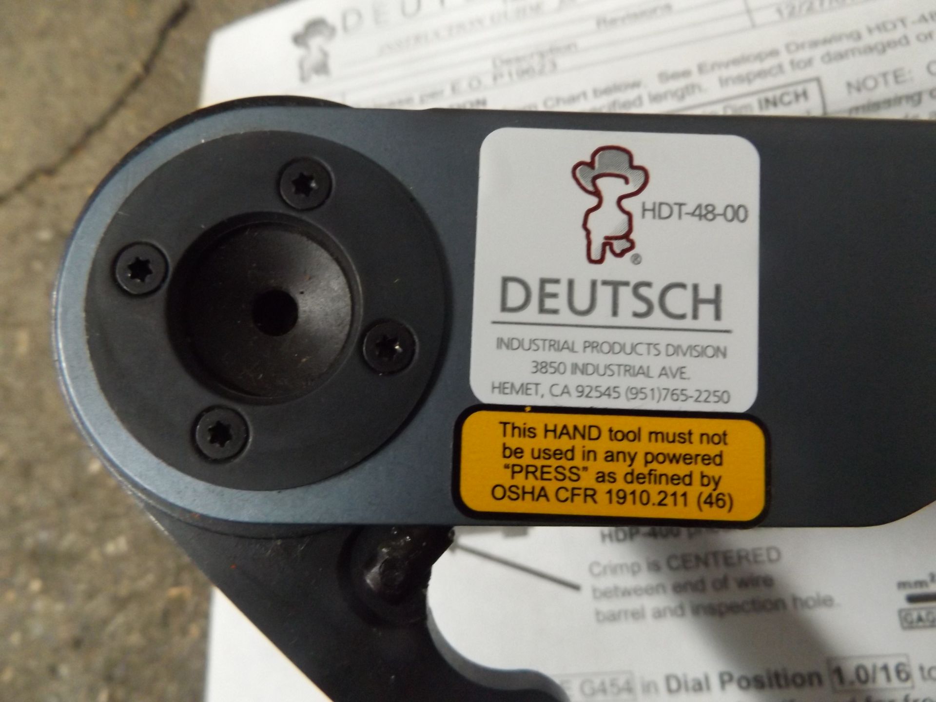 Deutsch MDT-48-00 Crimp Tool - Bild 4 aus 5