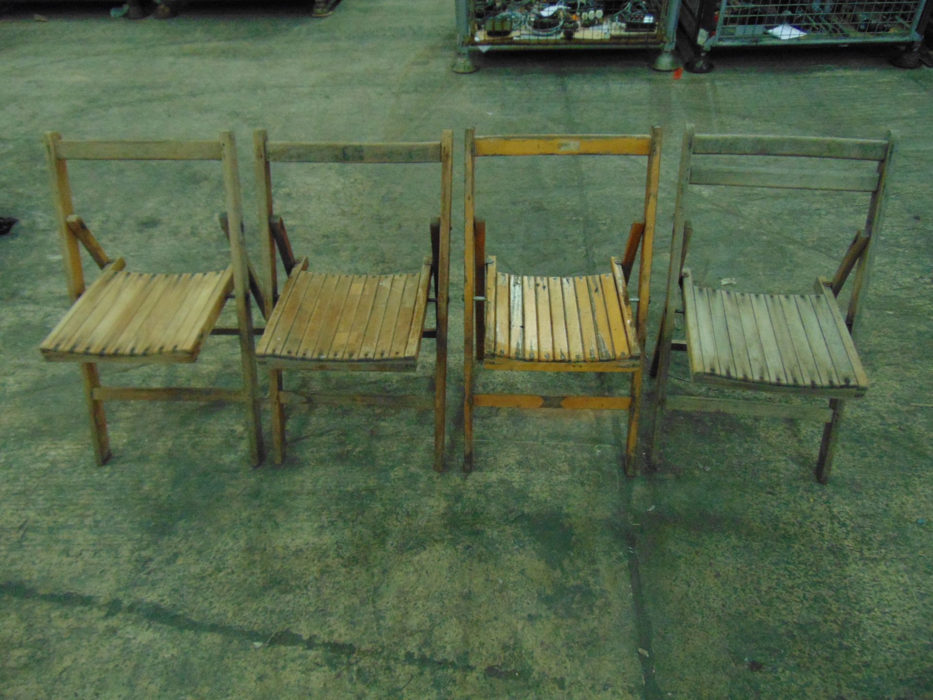 4 x Folding Beech Chairs