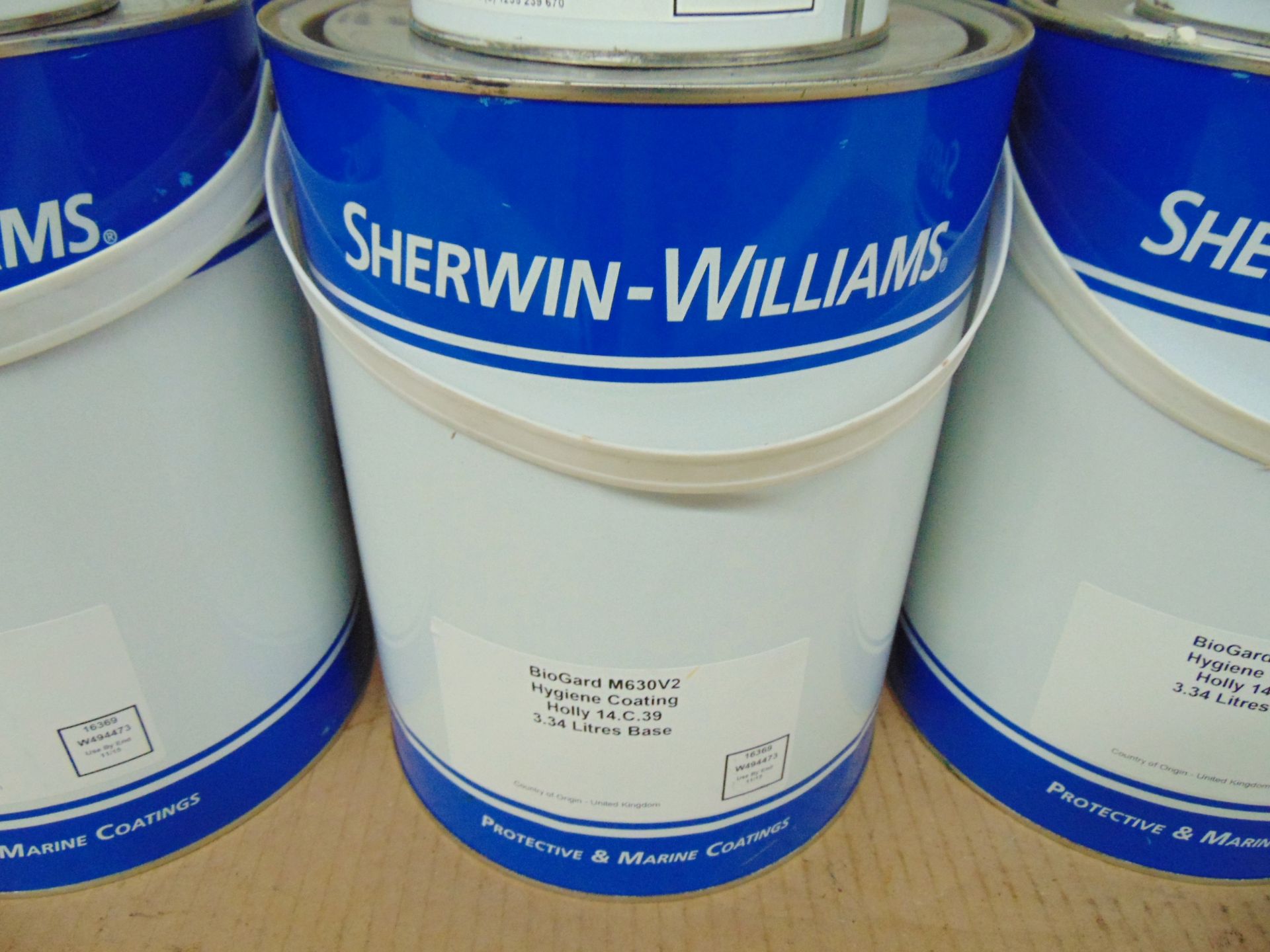 8 x Unissued Sherwin-Williams M630V2 2 Pack 4.34L BioGard Hygiene Coating Gloss - Image 2 of 4