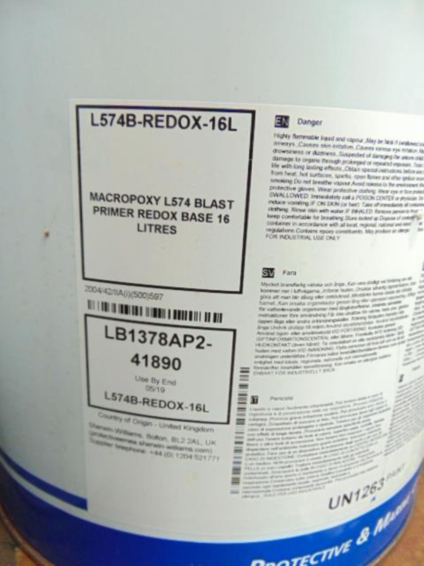 1 x 16L Macropoxy L574 Blast Primer Red oxide and Additive + 1 x 5L Duralac - Image 2 of 4