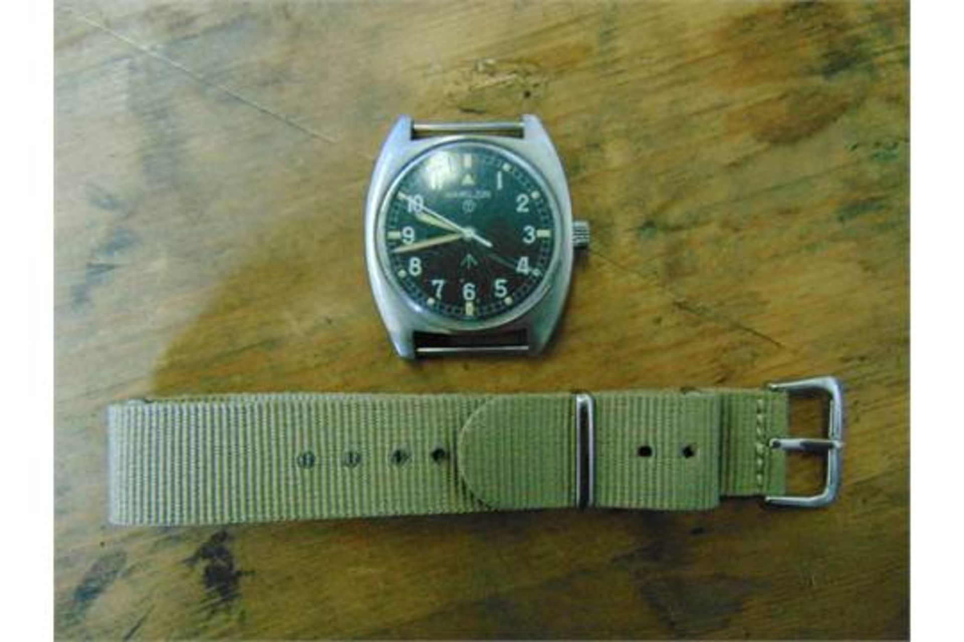 Genuine British Army mechanical wind up Hamilton wrist watch - Image 4 of 5