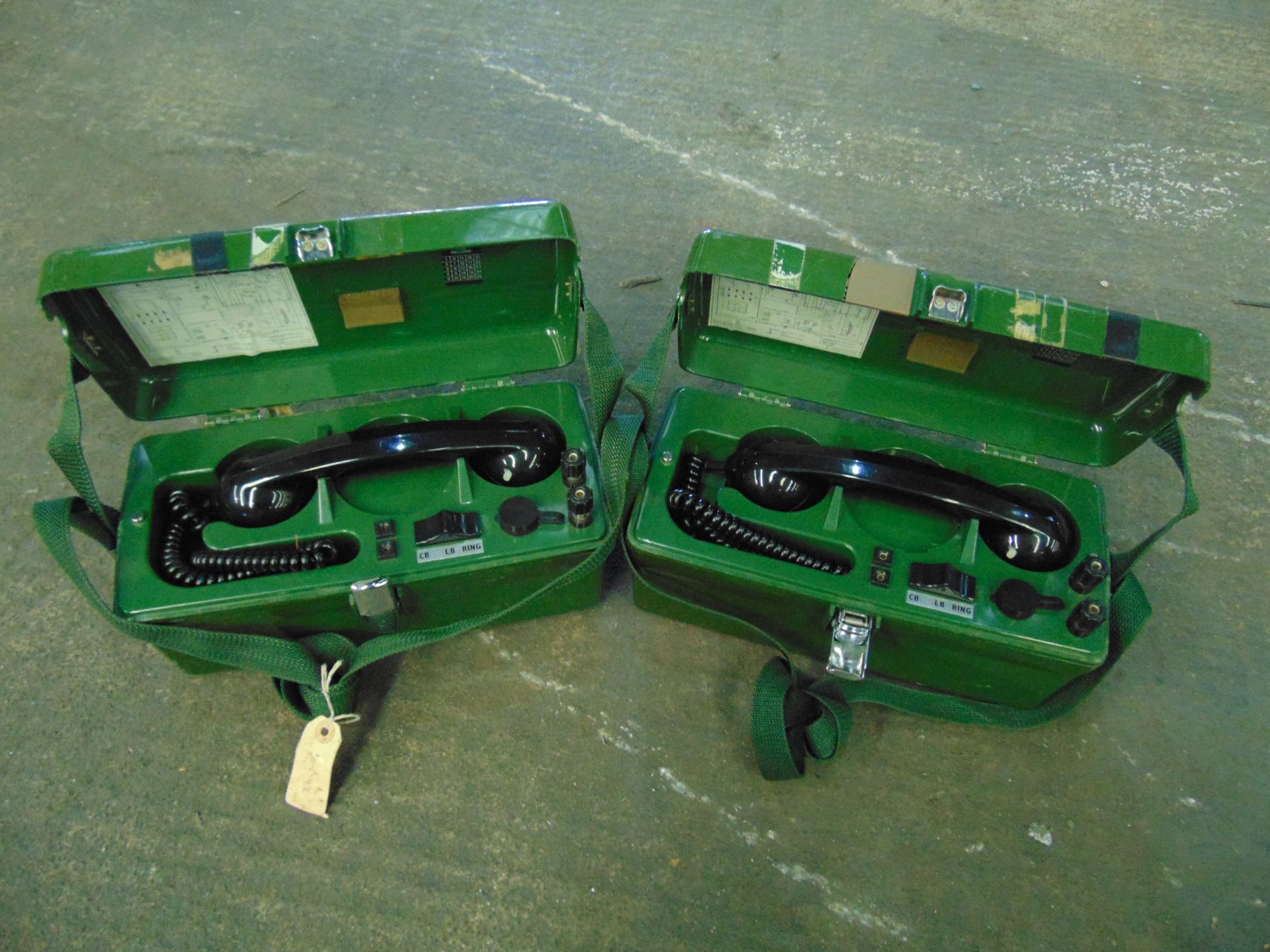 2 x PYE PTC405 Field Telephones