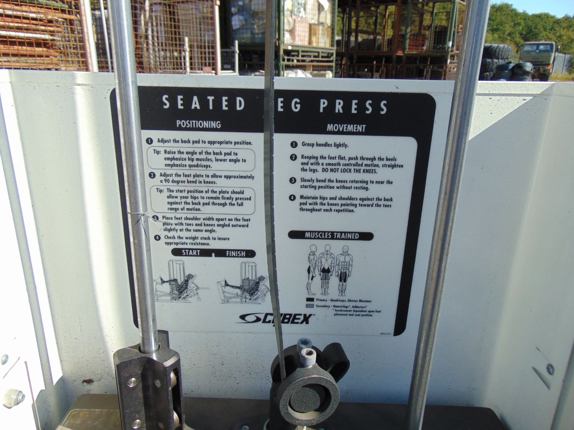 Cybex Seated Leg Press Exercise Machine - Image 4 of 8