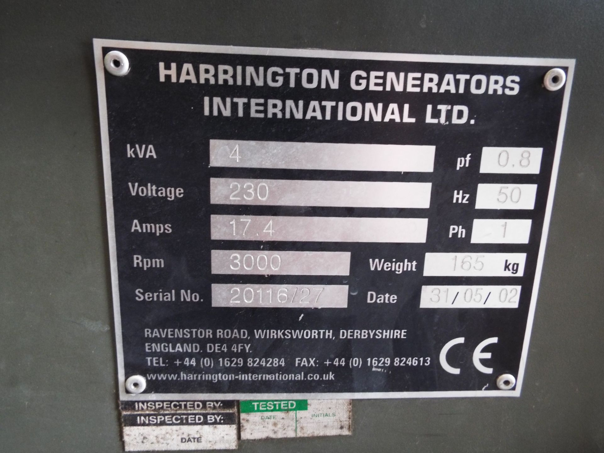 Harrington 4 kVA, 230V Diesel Generator - Image 10 of 10