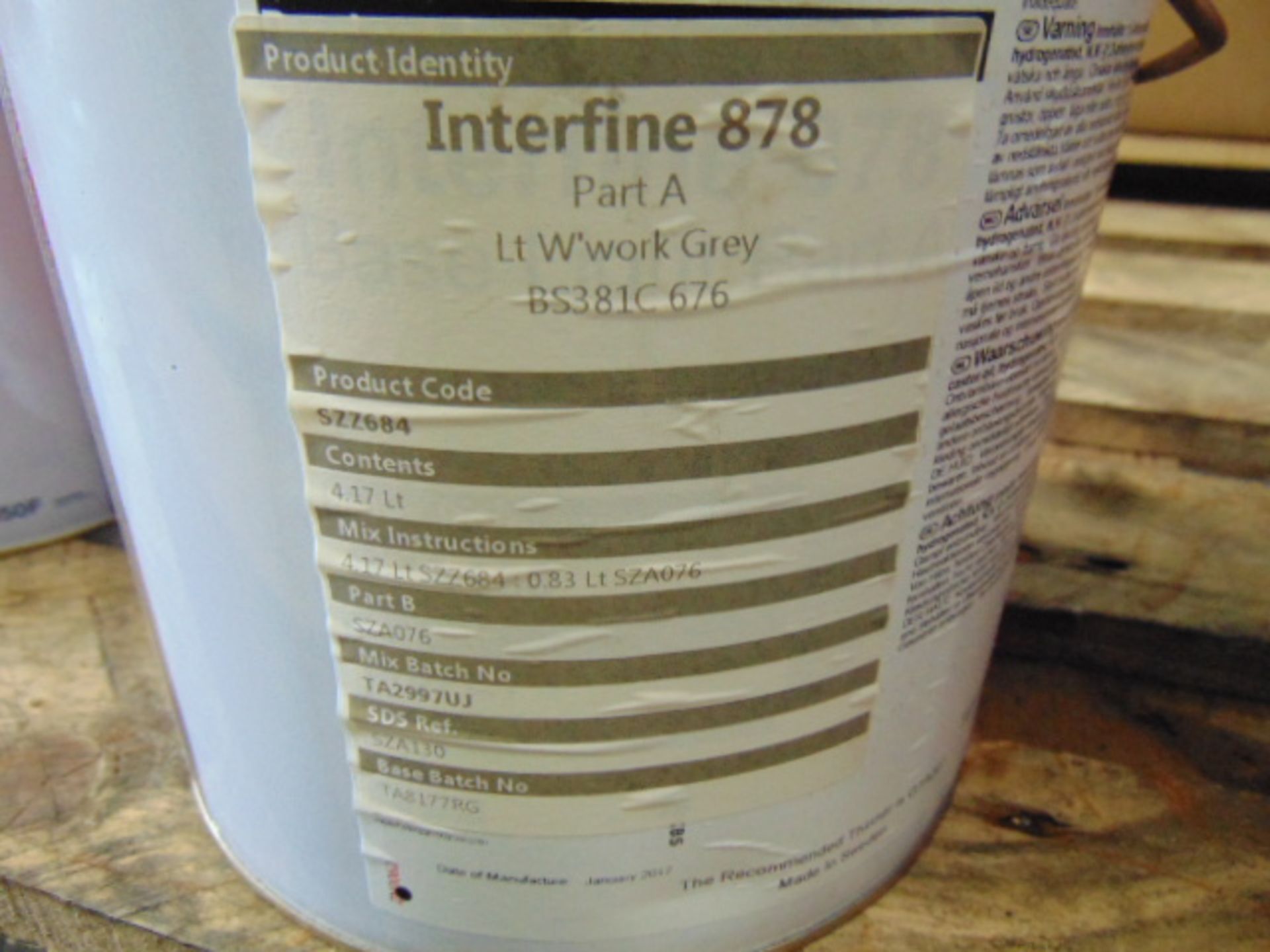 4 x International Interfine 878 2 Pack 5L High Performance Protective Coating paint - Image 2 of 3