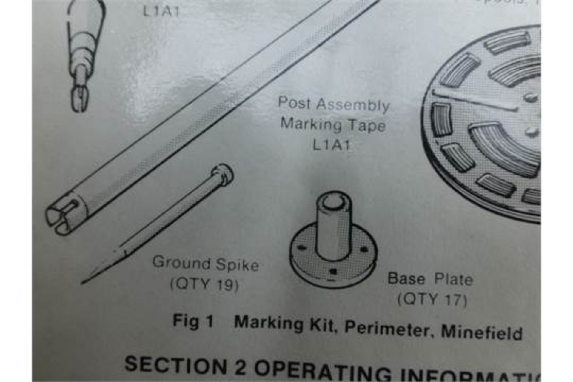 Perimeter Marking Kit complete with 2 x 125m Tape Spools, Posts, Ground Spikes, Base Plates etc - Image 7 of 9