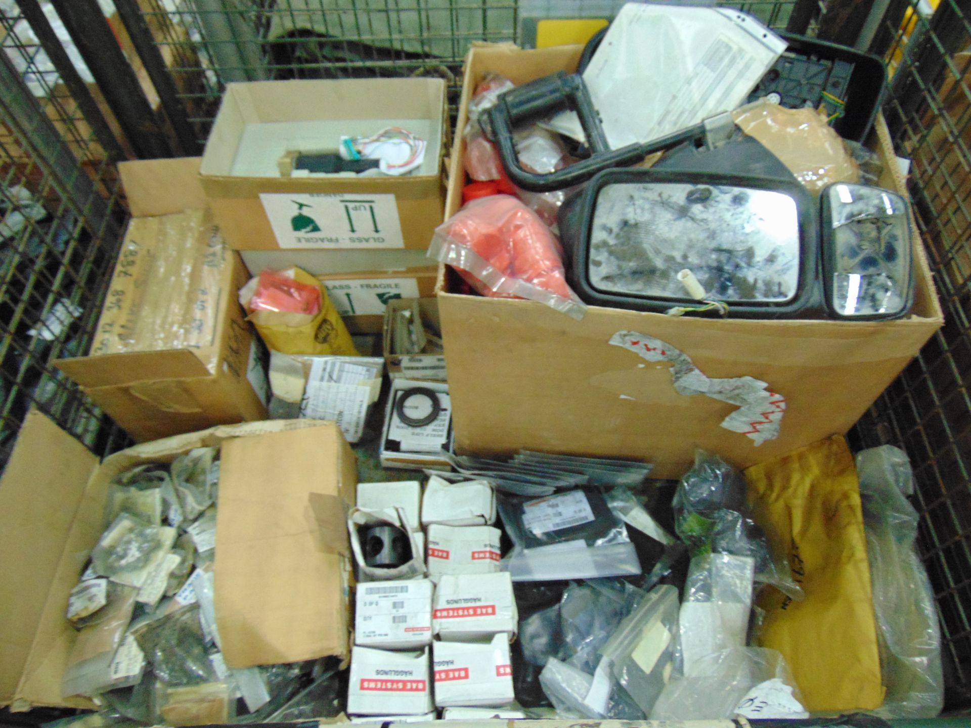 Mixed Stillage consisting of Mirrors, Valves, Gaskets, Copper Grease etc.