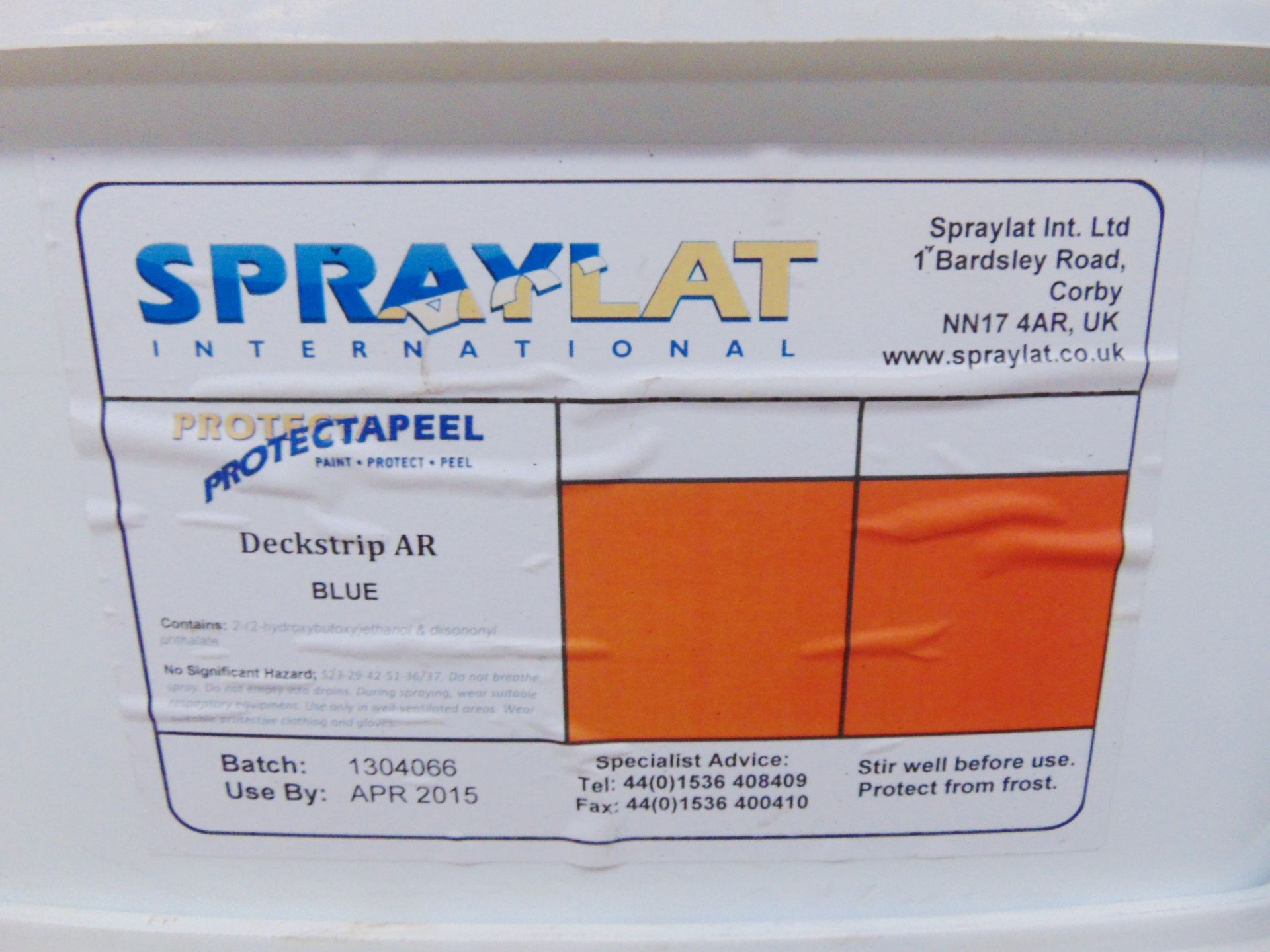 4 x Unissued 5Kg Tubs of Spraylay Protectapeel International Deckstrip AR Blue - Image 2 of 3