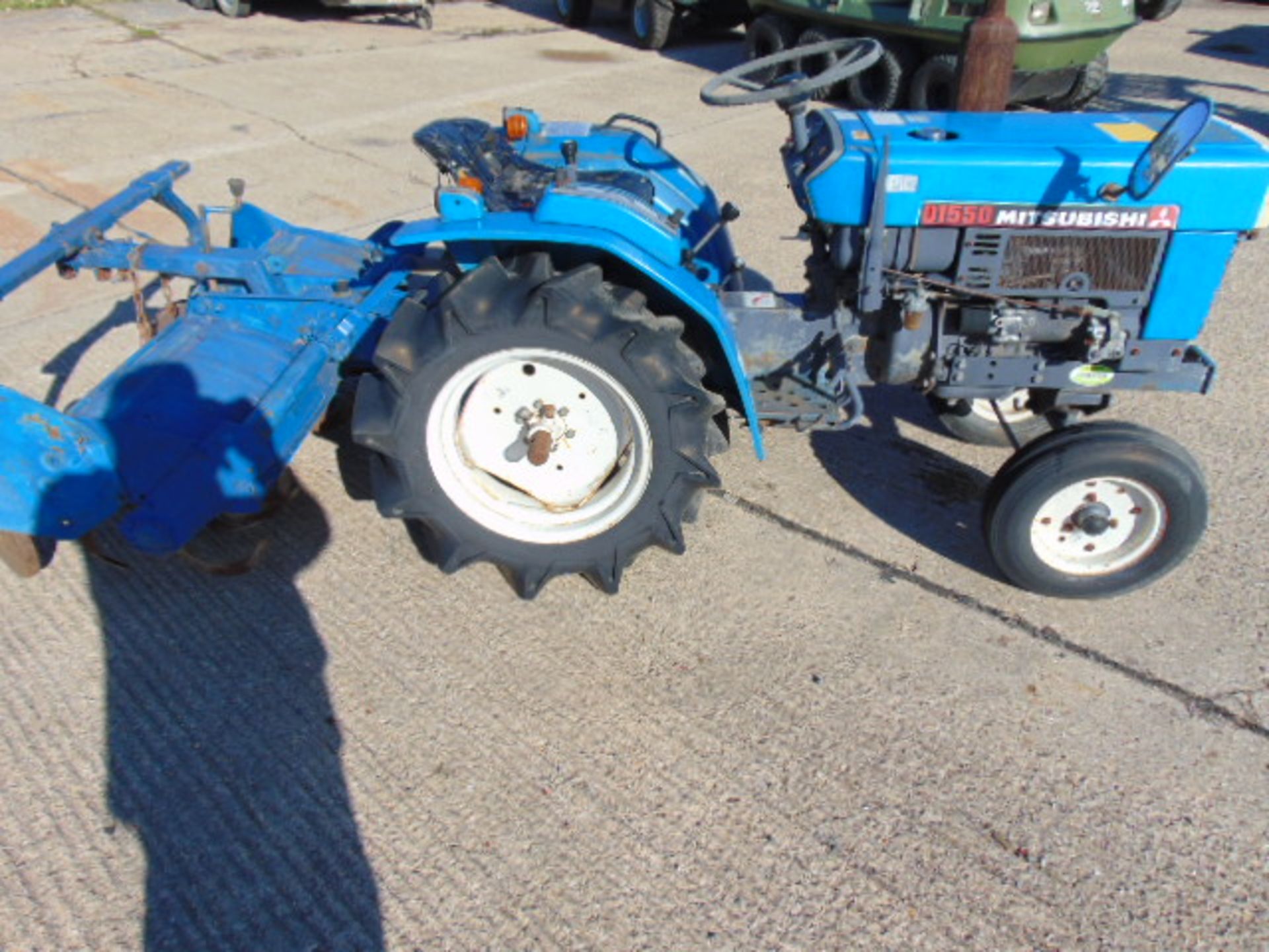 Mitsubishi D1550 Compact Tractor c/w Rotovator 465 hours ONLY - Image 9 of 15