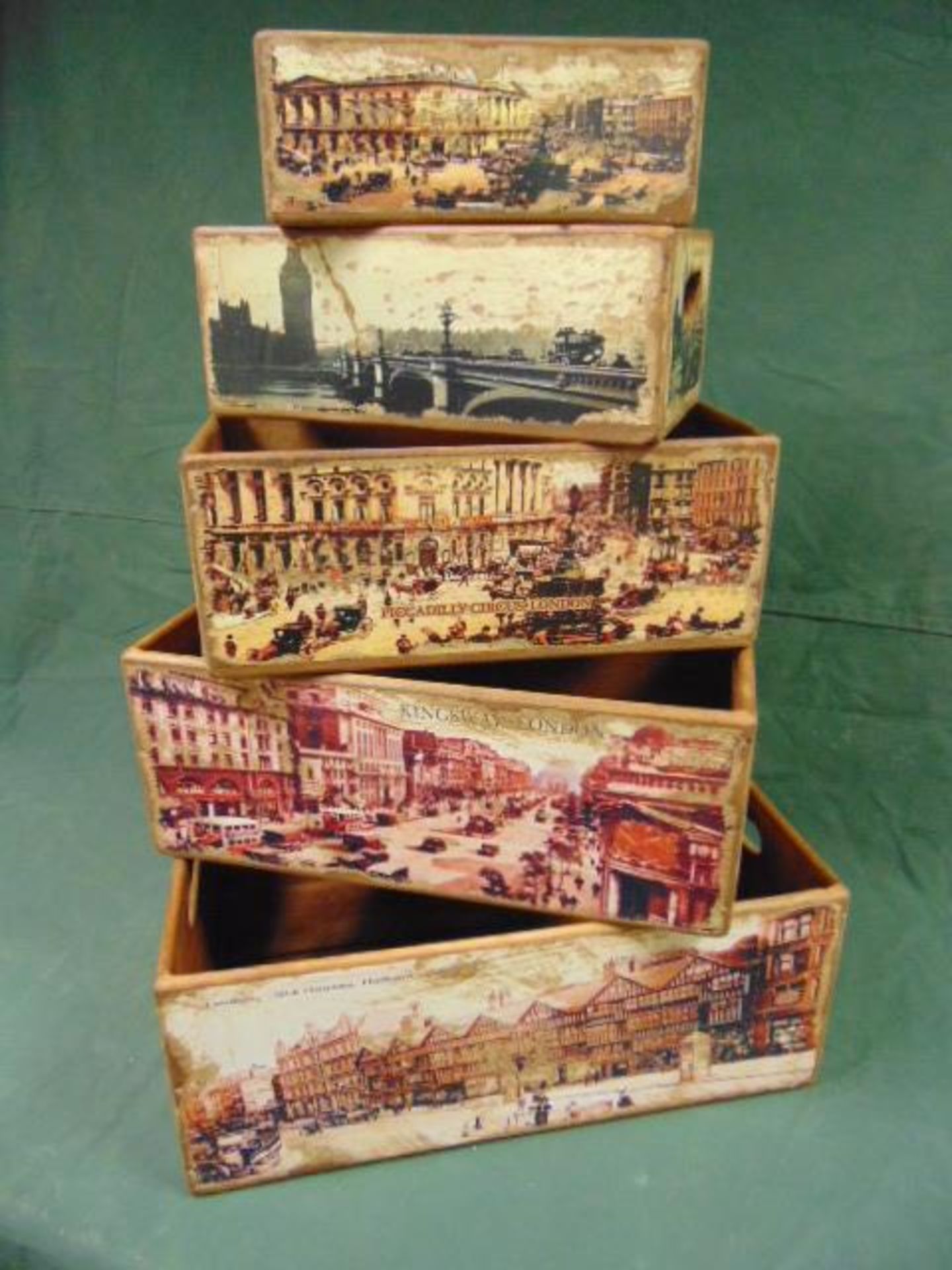 5 x London Landmark Wooden Display / Storage Boxes - Image 2 of 3