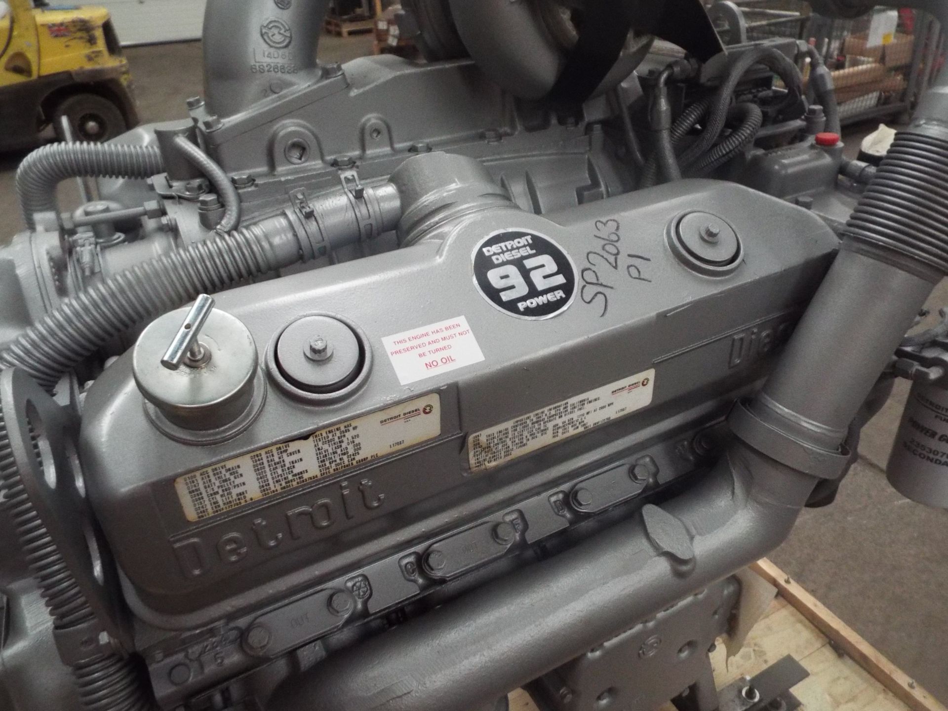 Detroit 8V-92TA DDEC V8 Turbo Diesel Engine Complete with Ancillaries and Starter Motor - Bild 13 aus 20