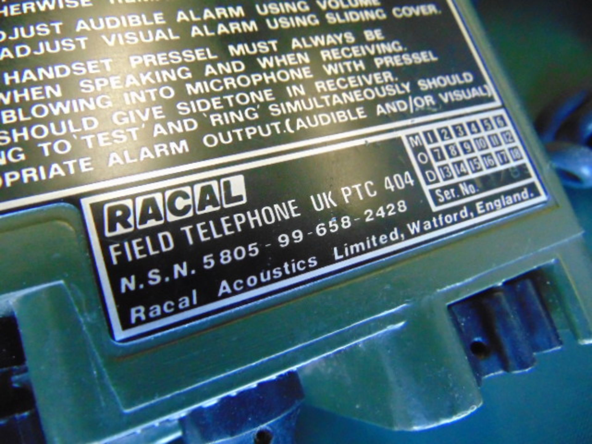 2 x Racal PTC404 Field Telephones - Image 6 of 7