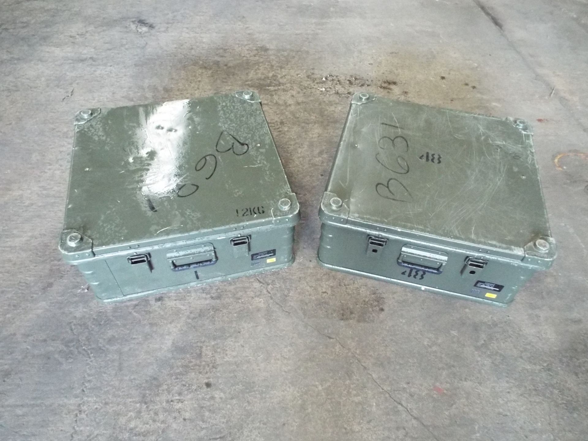 2 x Heavy Duty Zarges Aluminium Cases