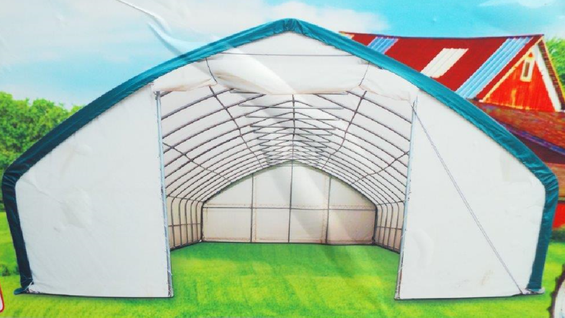 Heavy Duty Storage Shelter 30'W x 70'L x 16' H P/No 3070SW-11P - Image 2 of 8