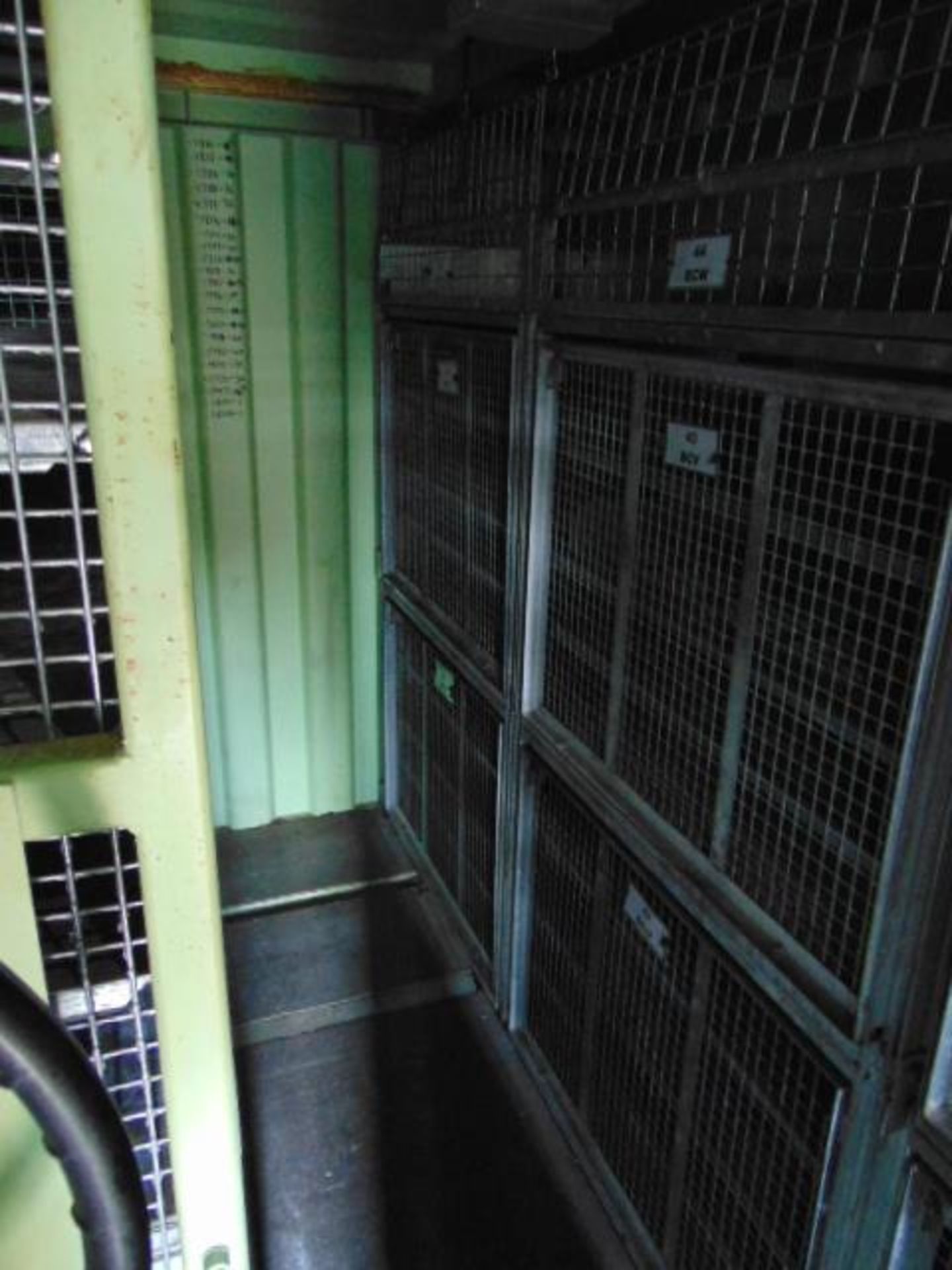 20ft ISO Shipping Container complete with fitted internal roller racking storage system. - Image 9 of 16
