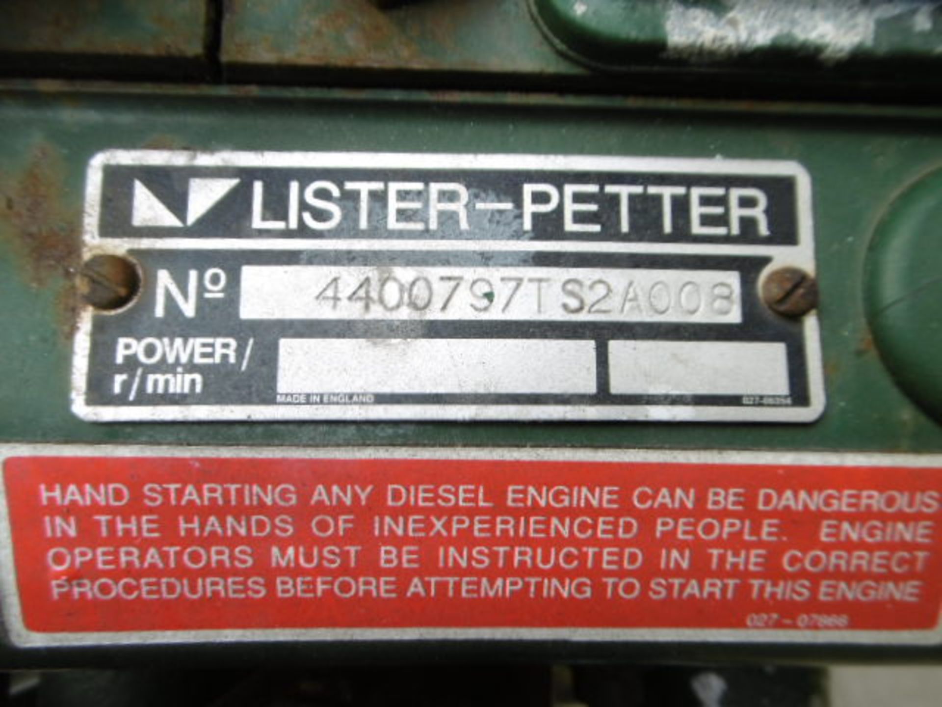 Lister Petter Diesel Generator Set - Image 8 of 11