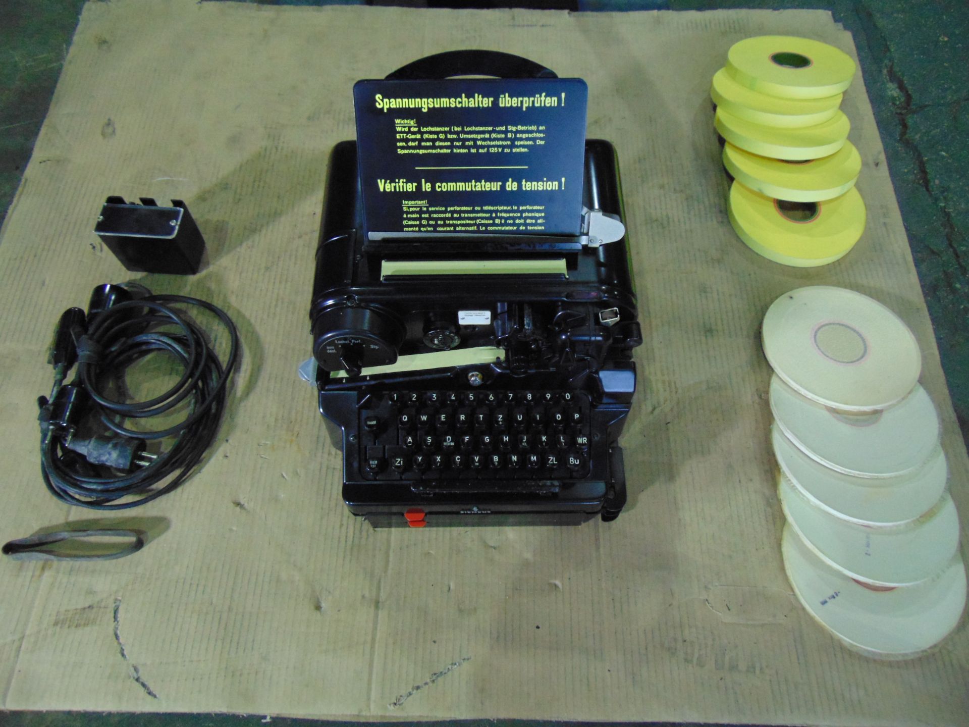 Swiss Army Teleprinter c/w Cables and Accessories