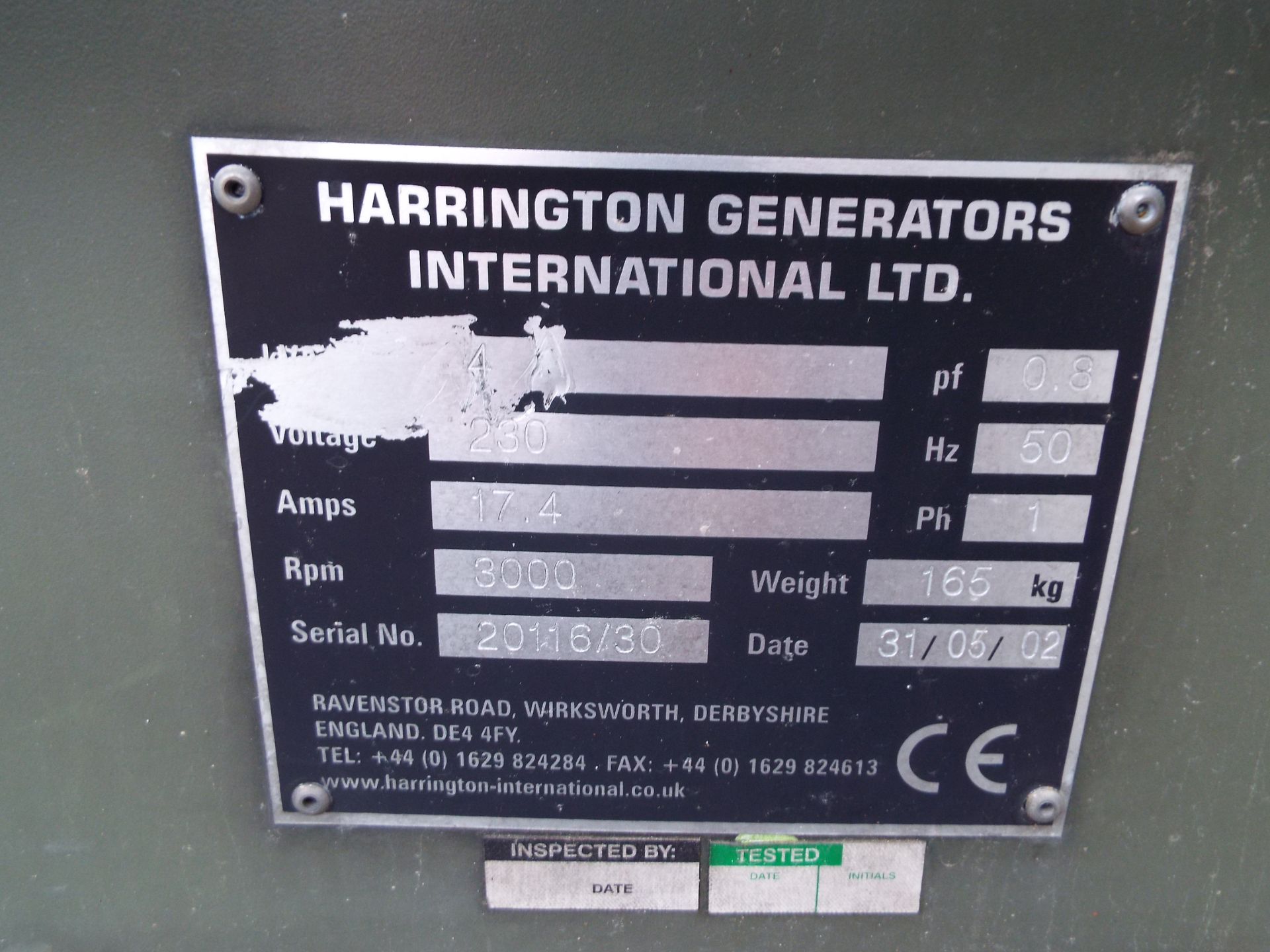 Harrington 4 kVA, 230V Diesel Generator - Bild 8 aus 8