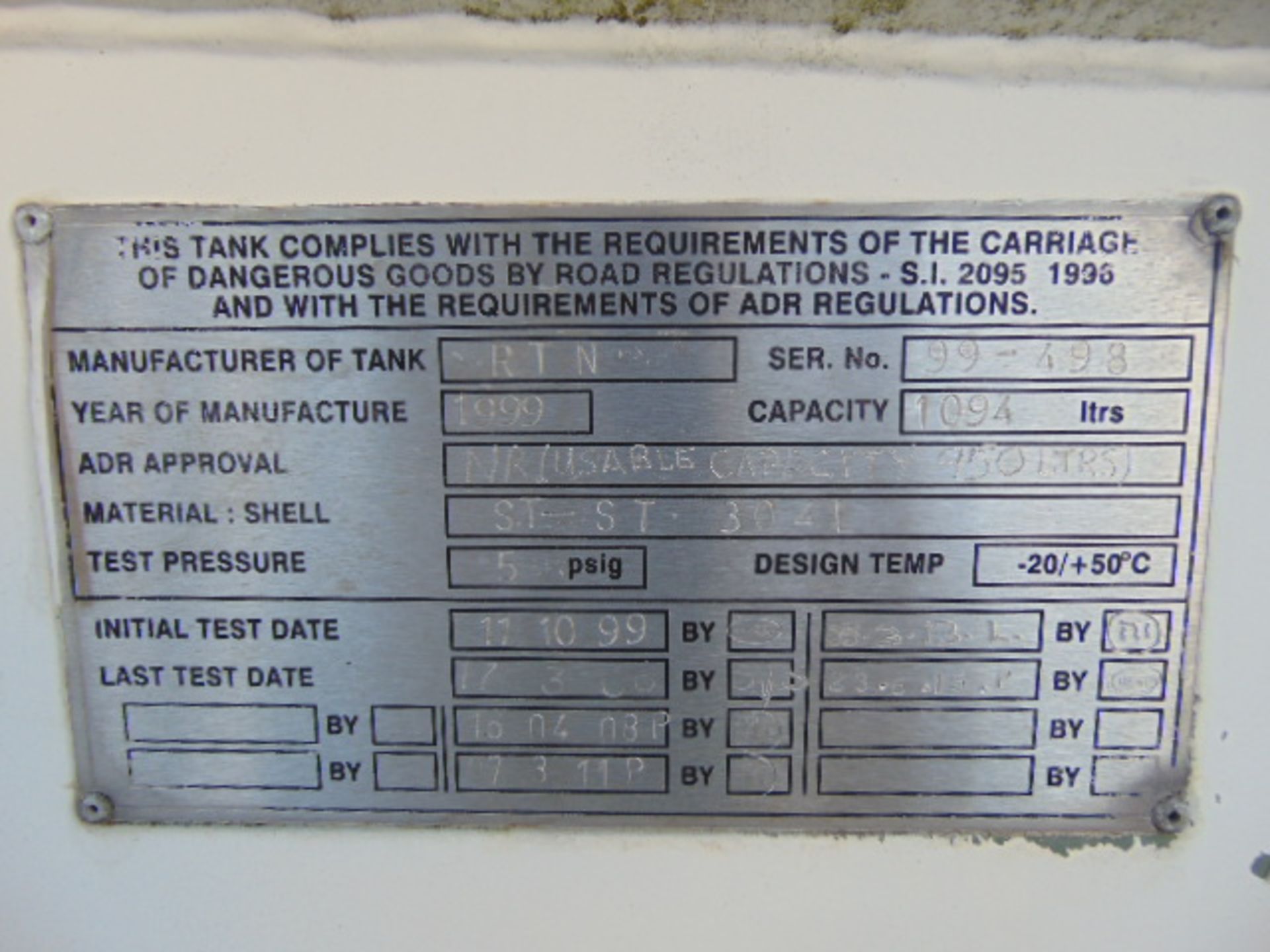 Fluid Transfer LTD 950Ltr Aviation/Fuel Bowser Trailer - Bild 16 aus 17