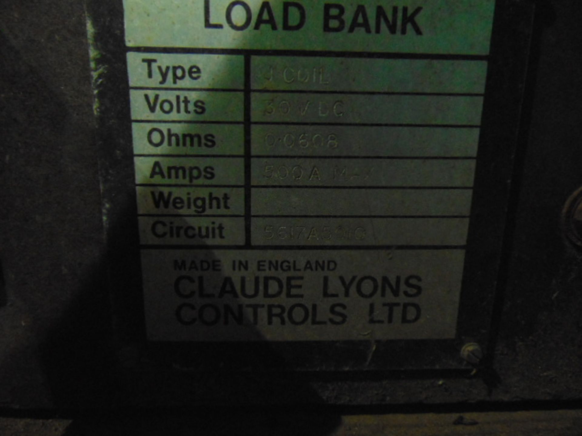 Claude Lyons Loadbank - Image 5 of 5