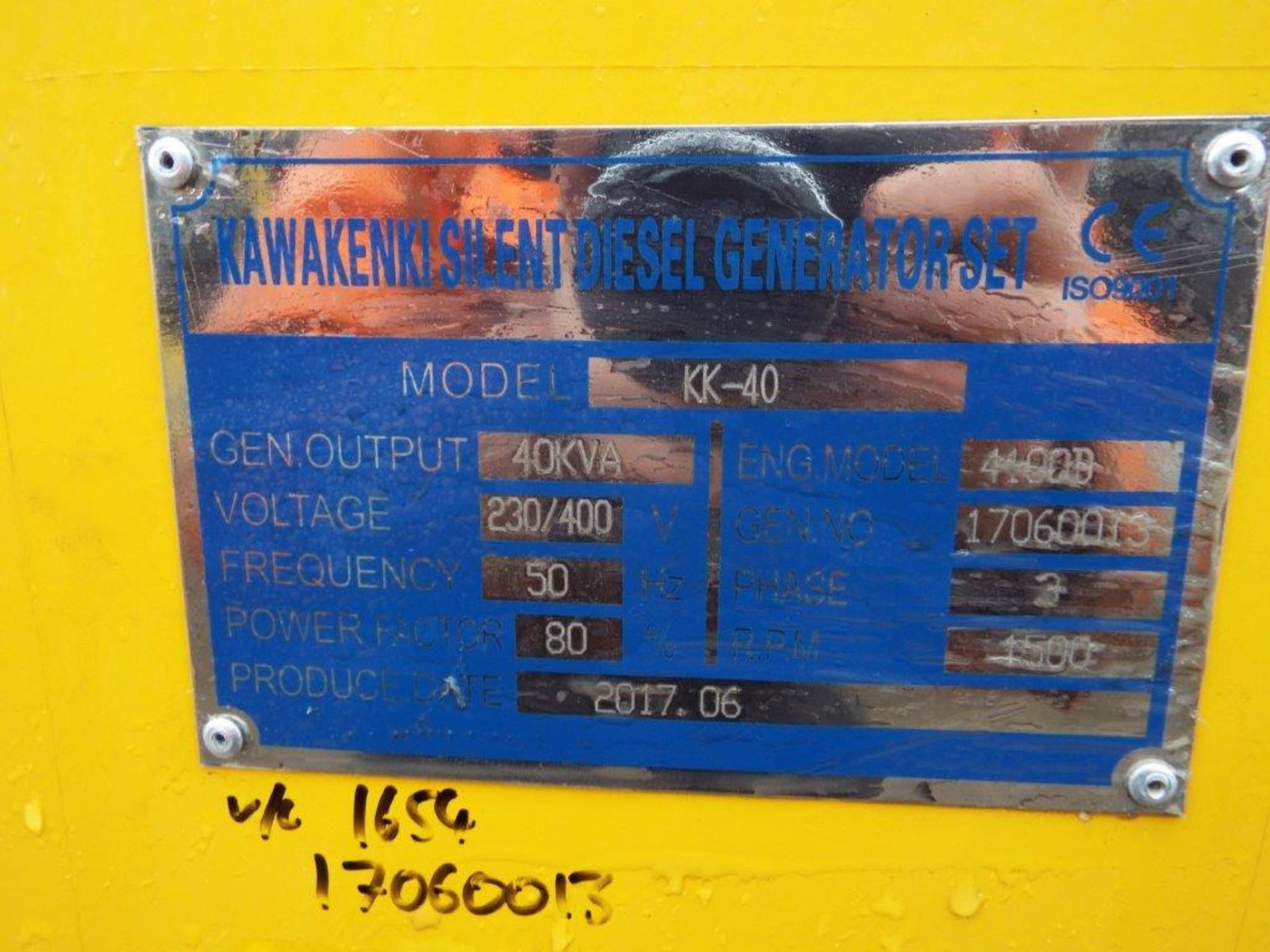 UNISSUED WITH TEST HOURS ONLY 40 KVA 3 Phase Silent Diesel Generator Set - Image 14 of 19