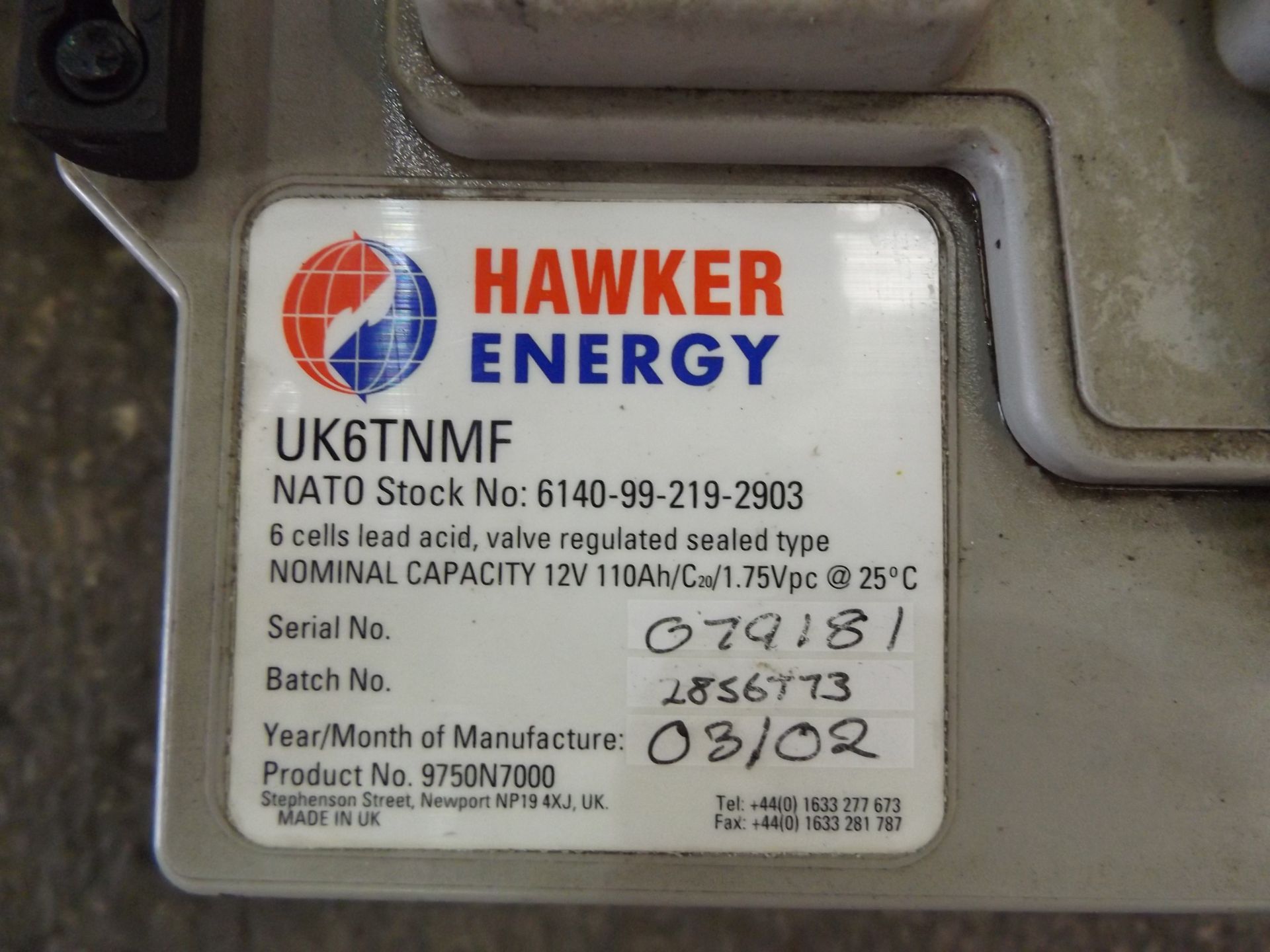 2 x Hawker UK6TNMF Batteries - Image 4 of 4