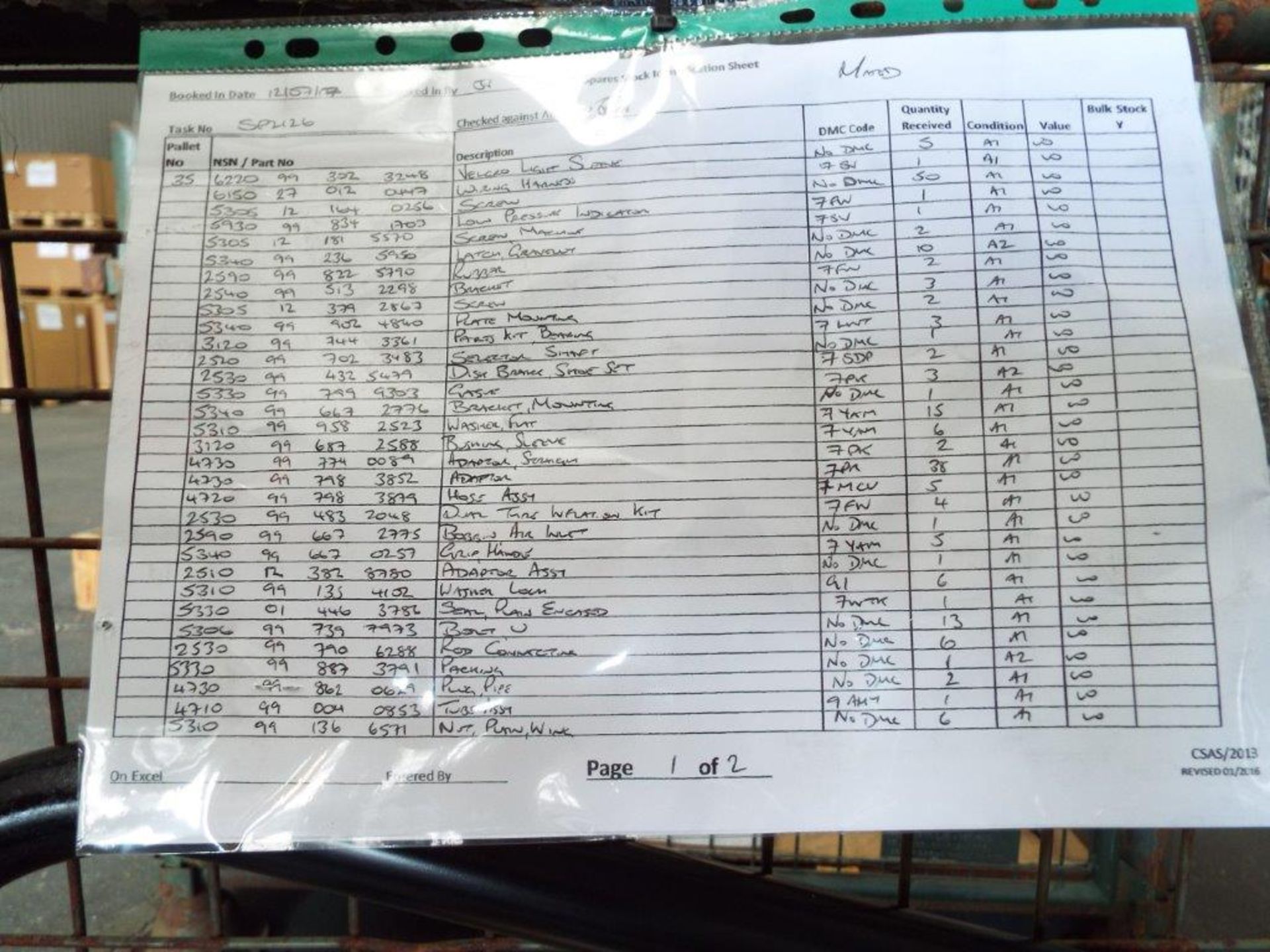 Mixed Stillage of MAN Pinzgauer, Yamaha etc Parts inc Brake Pads, Hoses, Tyre Inflation Kits etc - Image 13 of 14