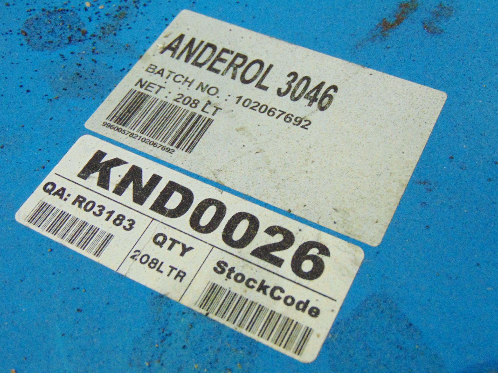 2 x Unissued 208L Barrels of Anderol 3046 Synthetic Compressor Oil - Bild 6 aus 7