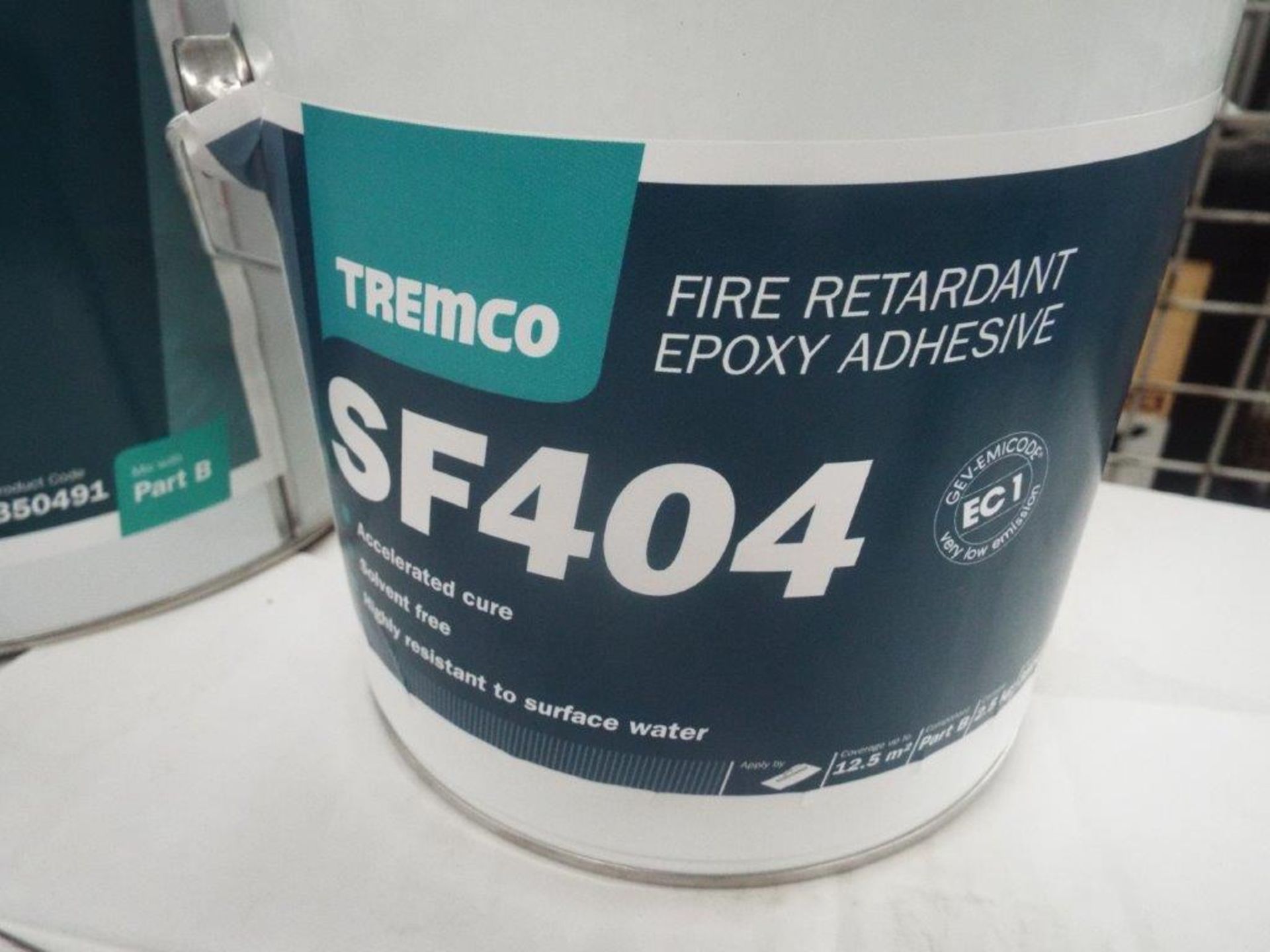 14 x Unissued 5Kg Cans of Tremco SF404 Fire Retardant 2-Part Epoxy Adhesive - Image 3 of 4