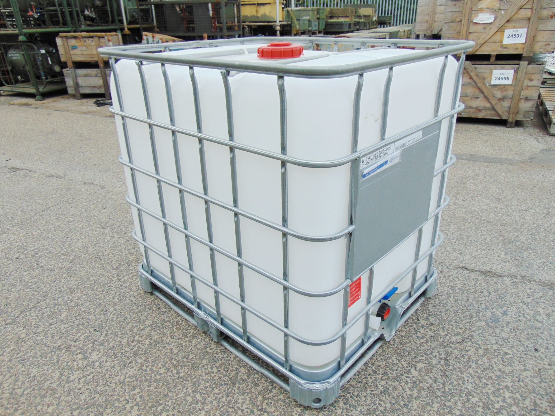 New Unused 1000 Litre Schutz IBC Container / Caged Water Tank - Image 2 of 7