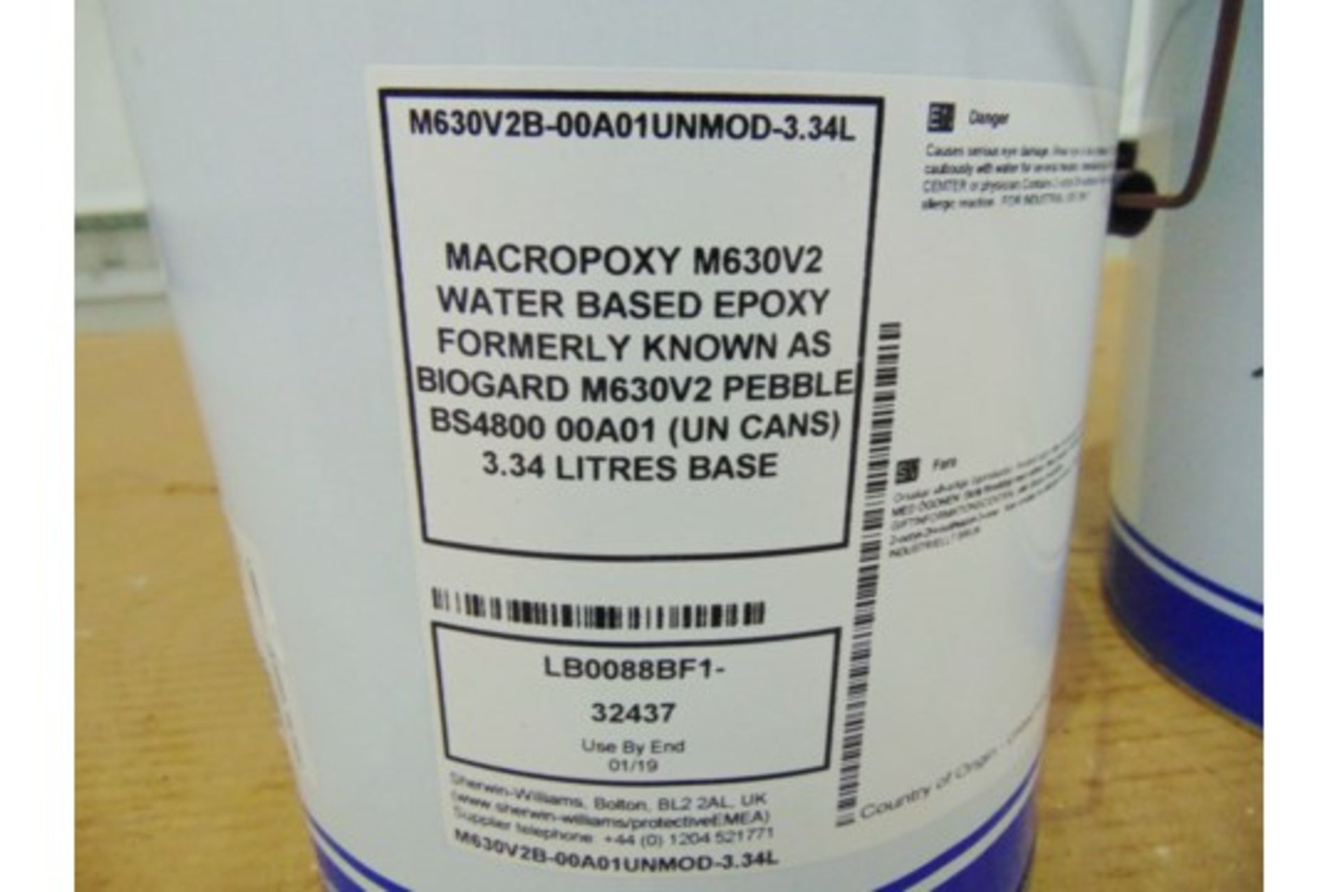 2 x Unissued Sherwin-Williams M630V2 2 Pack 4.34L BioGard Hygiene Coating Gloss - Image 2 of 3