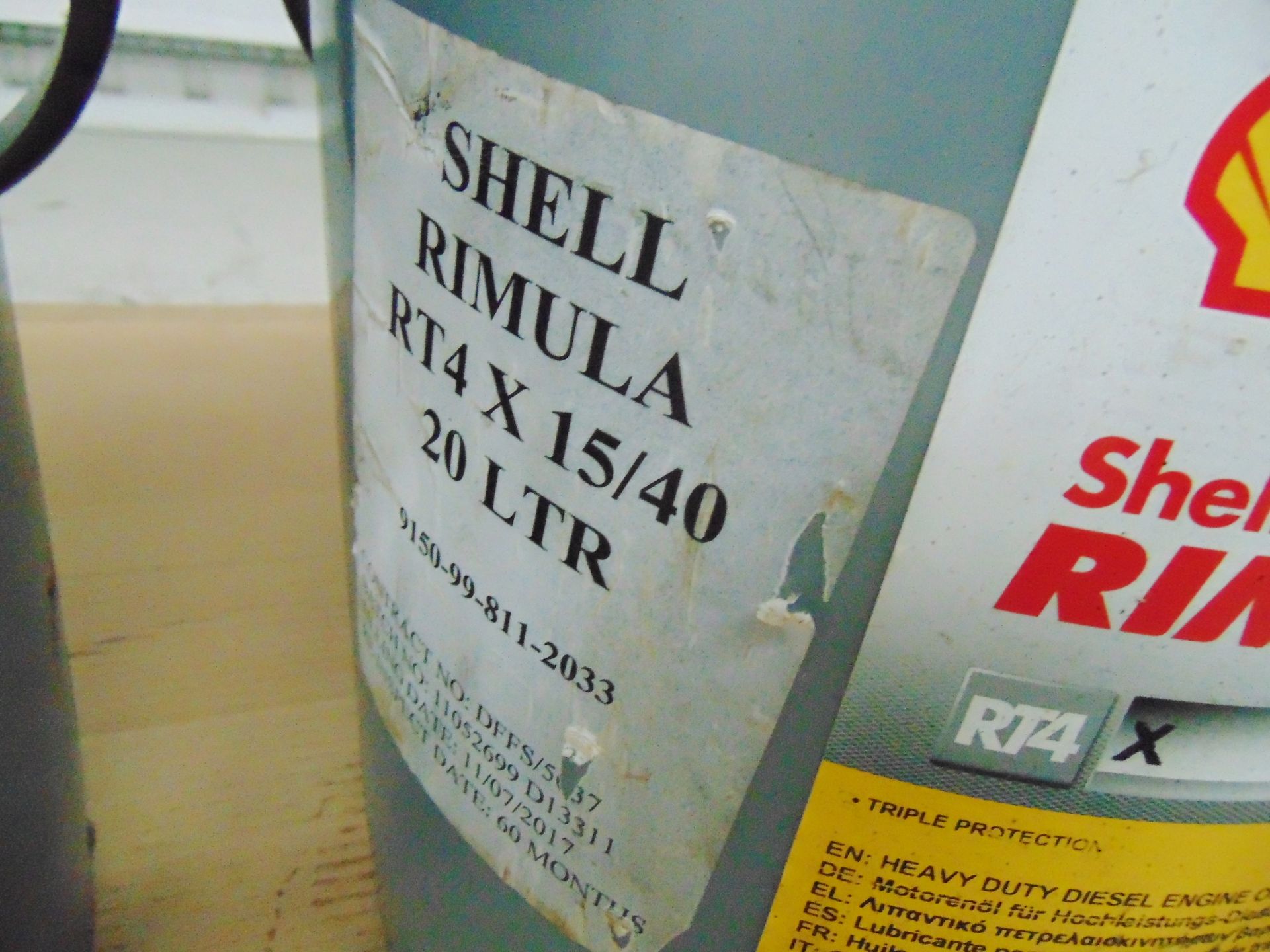 2 x Unissued Tubs of Shell Rimula RT4 X 15W-40 20L Heavy Duty Diesel Engine Oil - Image 4 of 5