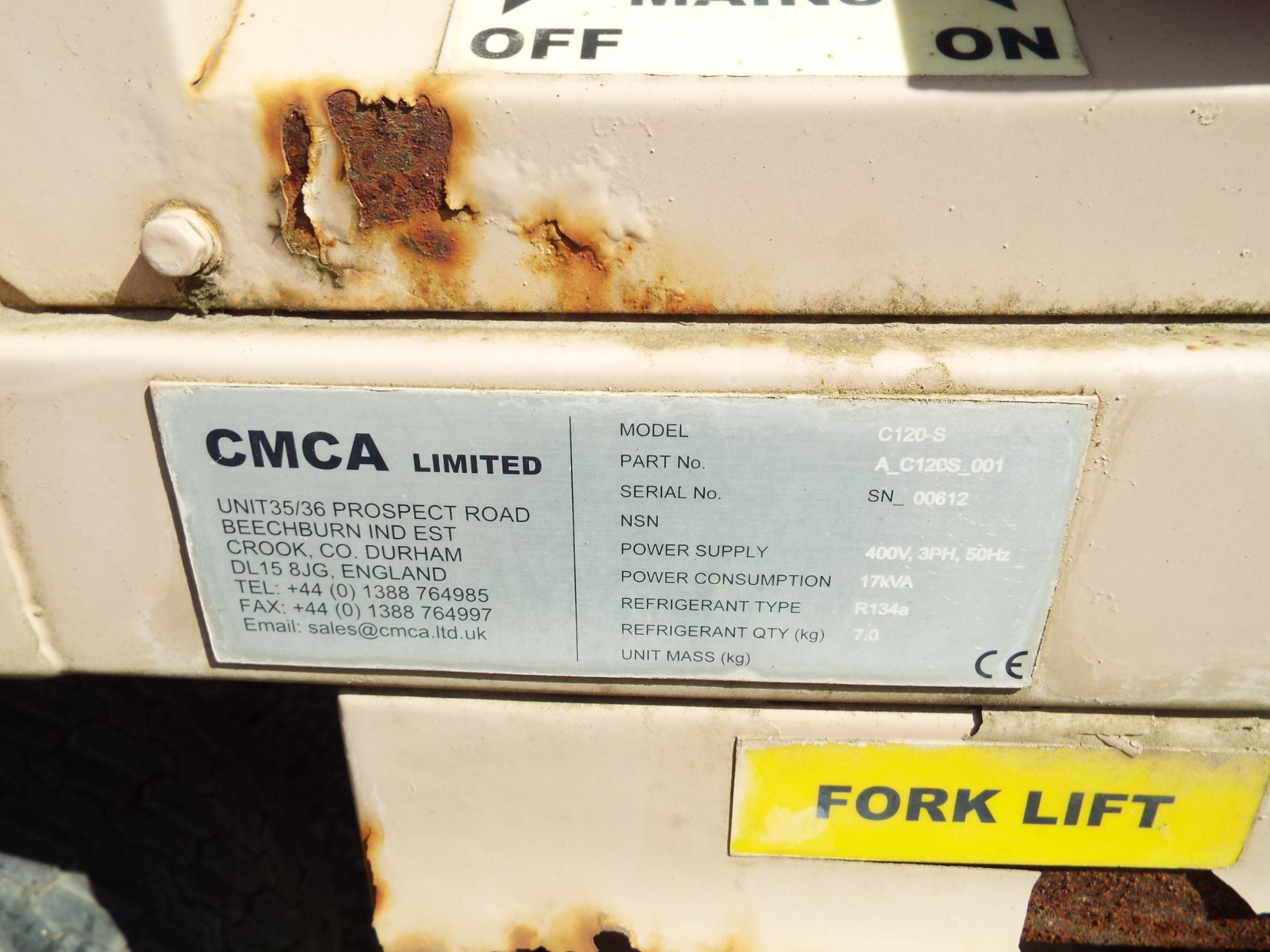 Trailer Mounted CMCA C120-S Ruggedised Air Conditioning Unit - Image 10 of 13