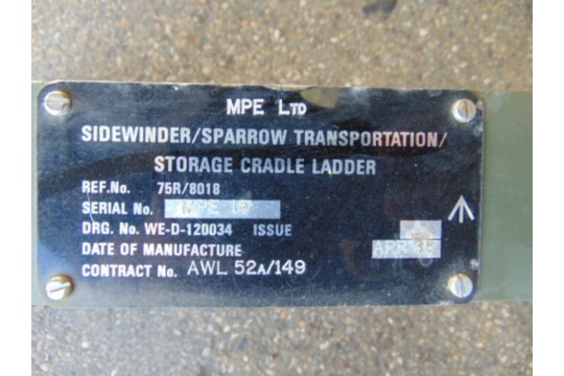 Sidewinder/Sparrow Transportation/Storage Cradle Ladder - Image 5 of 5