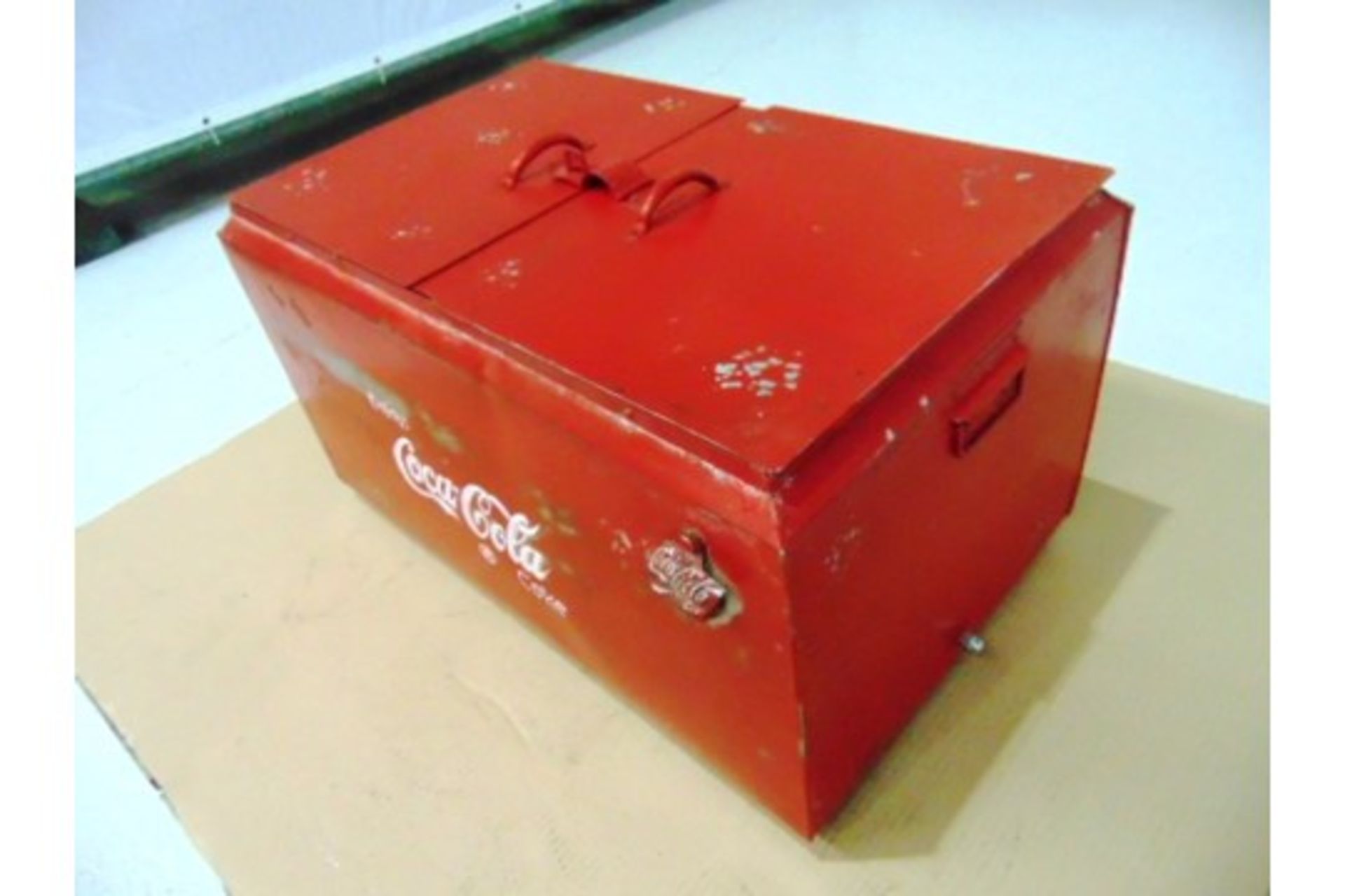 Vintage Coca Cola Double Cooler / Ice Box repro with period bottle opener. - Image 2 of 7