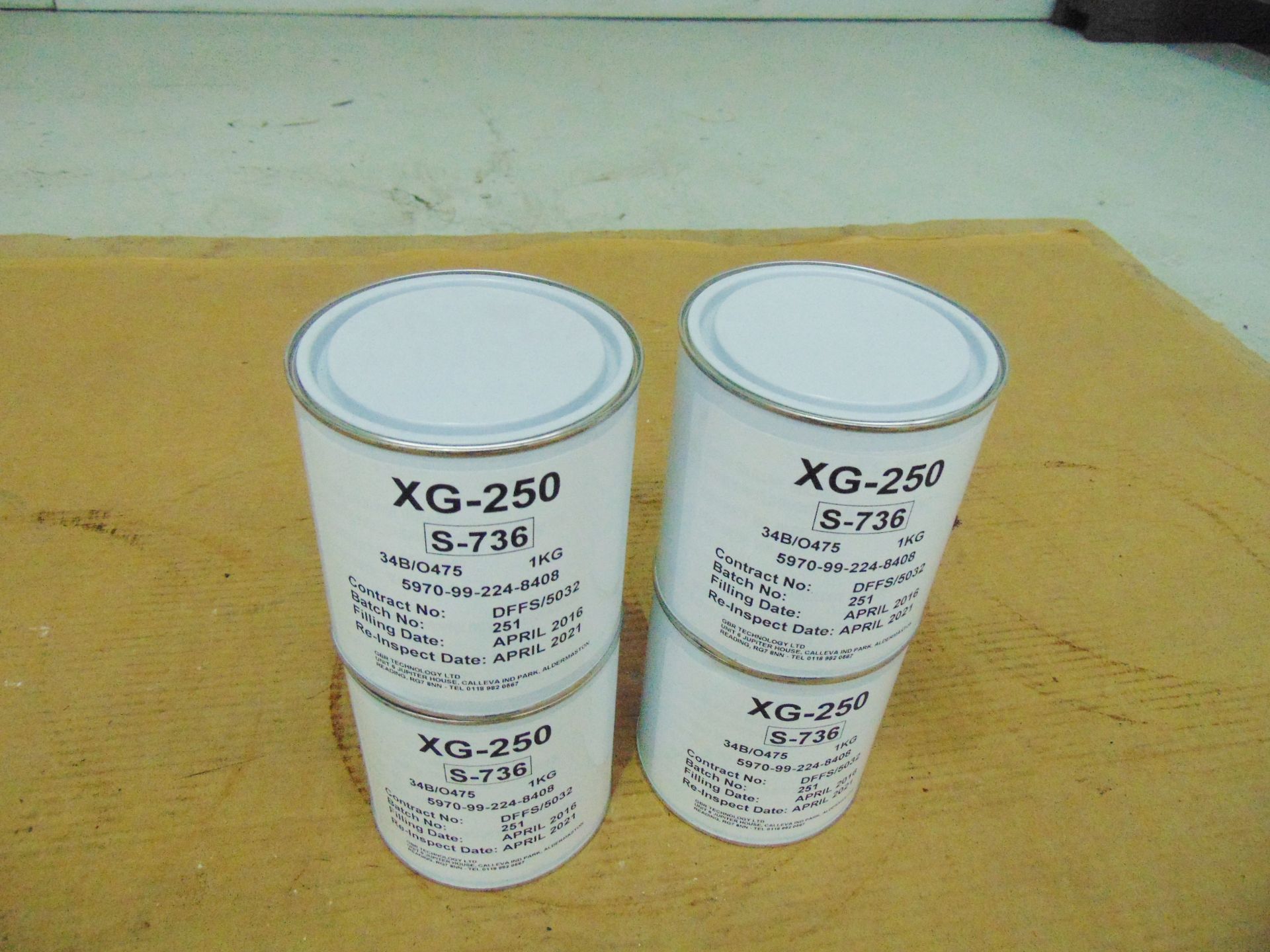 4 x Unissued 1Kg Tins of XG-250 S-736 Silicone Grease - Bild 3 aus 3