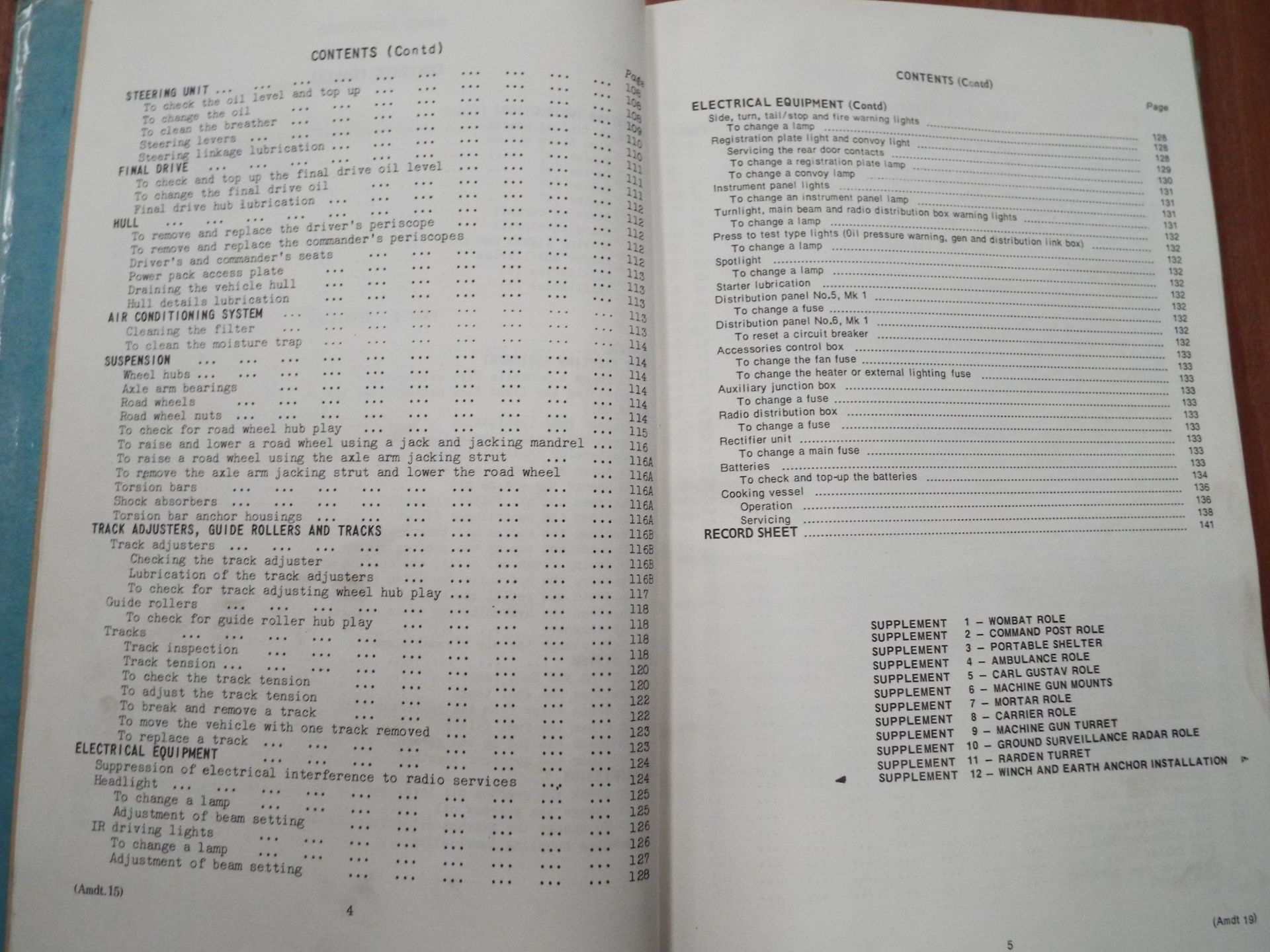 Extremely Rare 1965 FV432 User Handbook Complete with Variant Supplements - Image 6 of 7