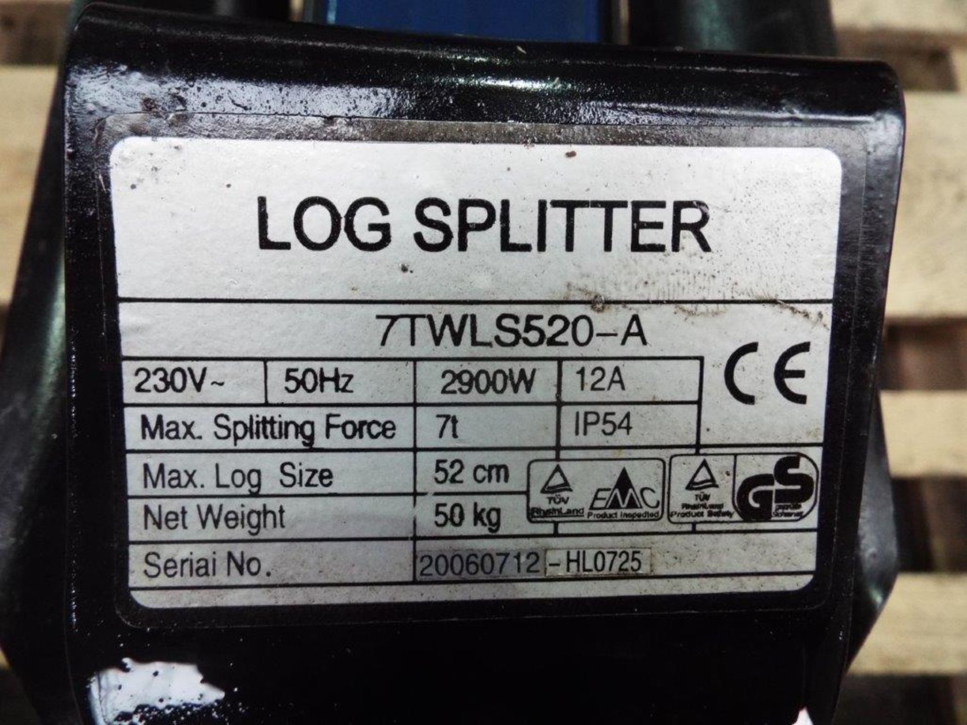 Logmaster 7t Electric Log Splitter P/No 7TWLS520-A - Bild 8 aus 9