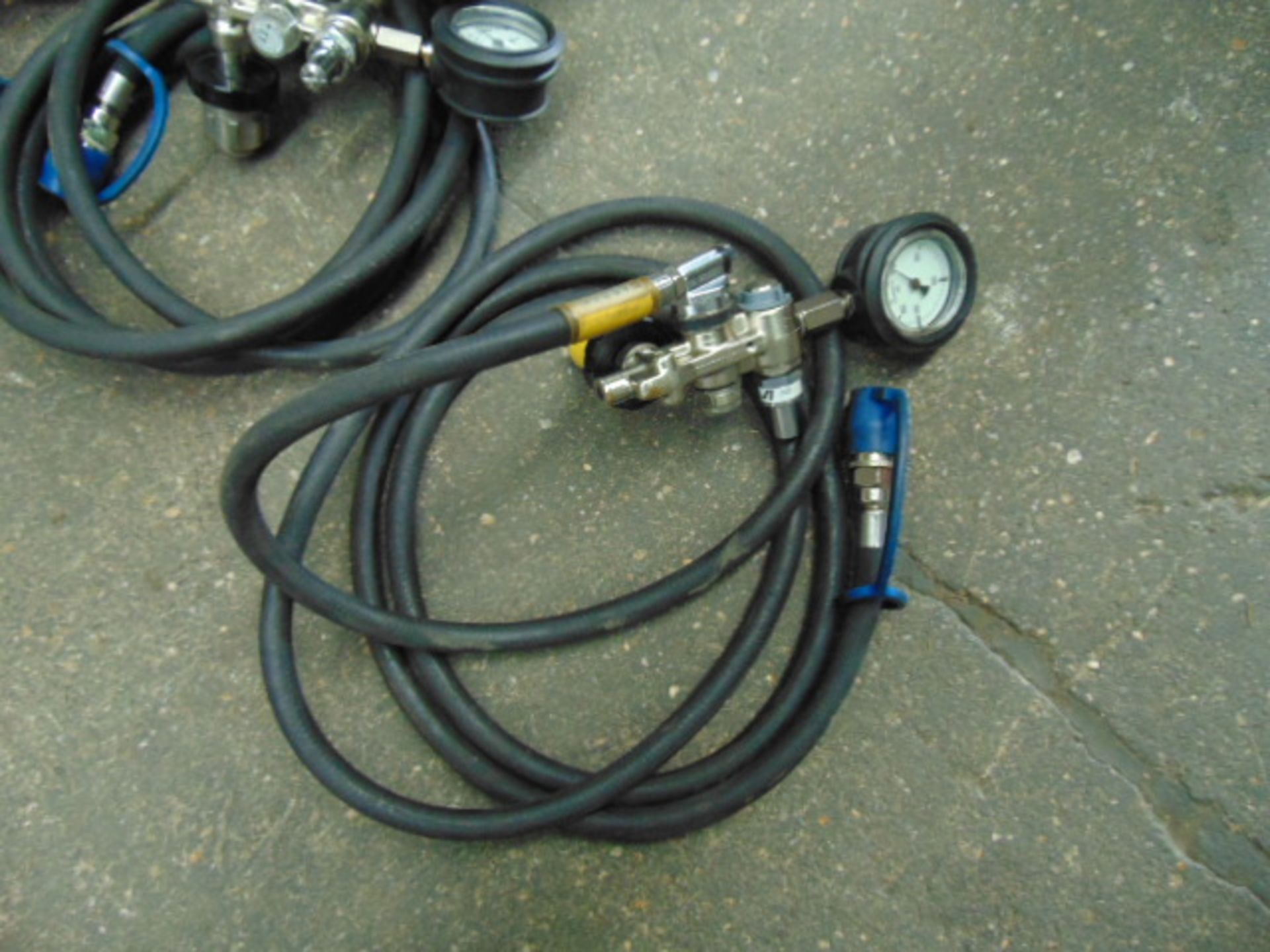 3 x Compressed Air Cylinders with Valves etc - Bild 9 aus 11