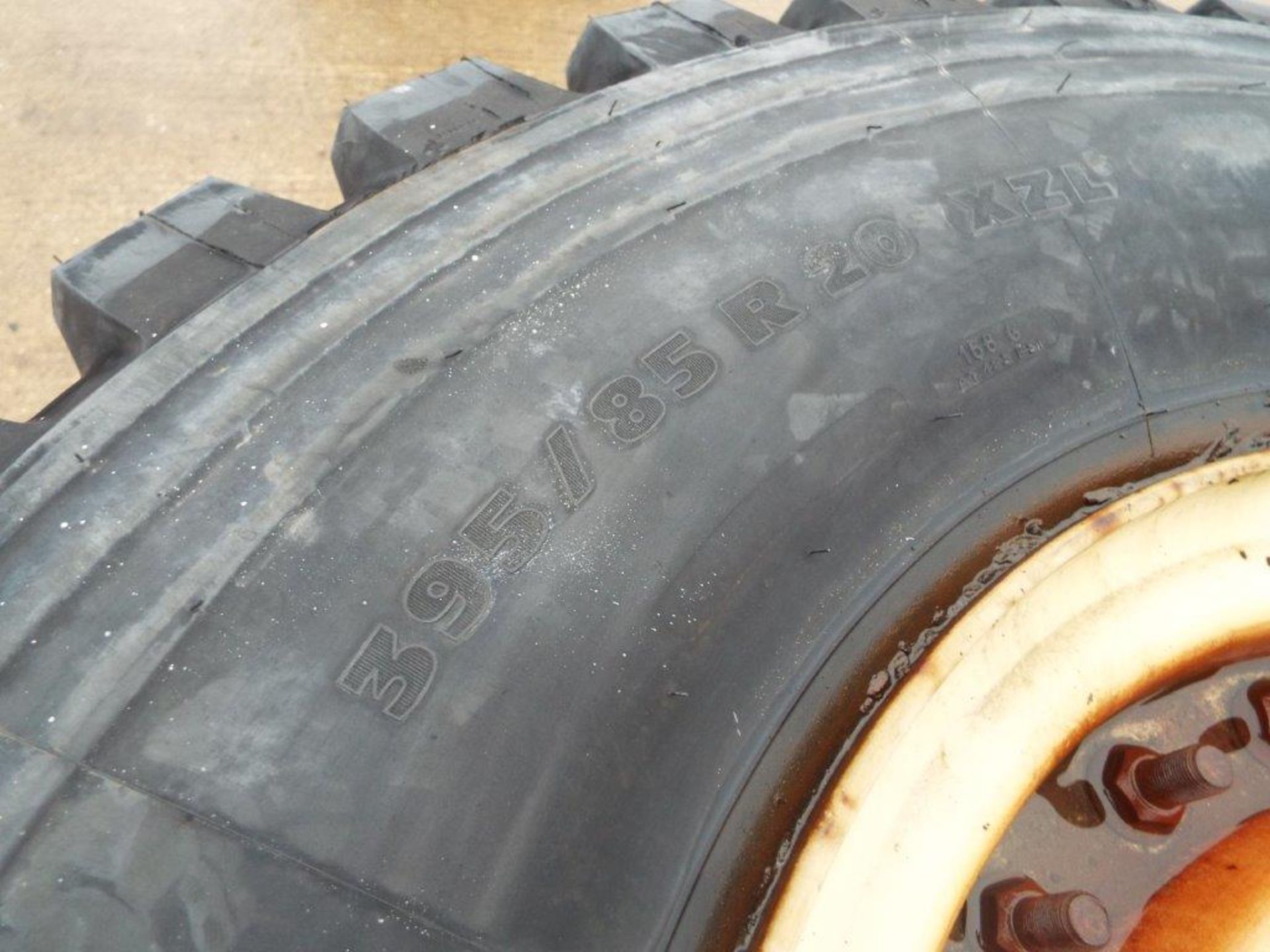 4 x Michelin XZL 395/85 R20 Tyres with 10 Stud Rims - Image 6 of 8