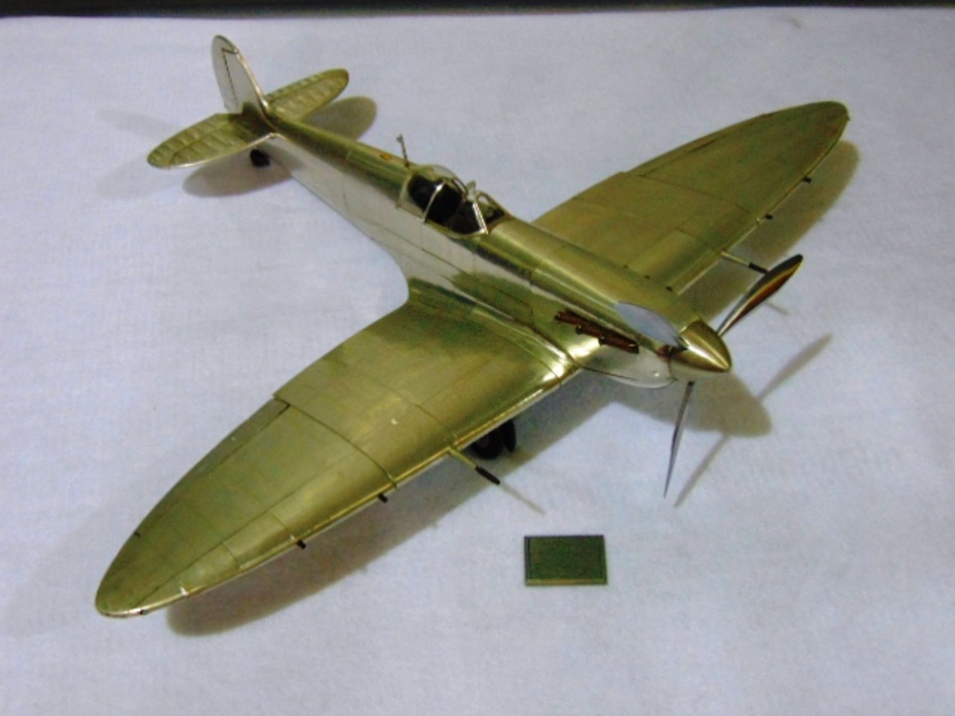 WWII Supermarine Spitfire Aluminium Scale Model - Image 2 of 11