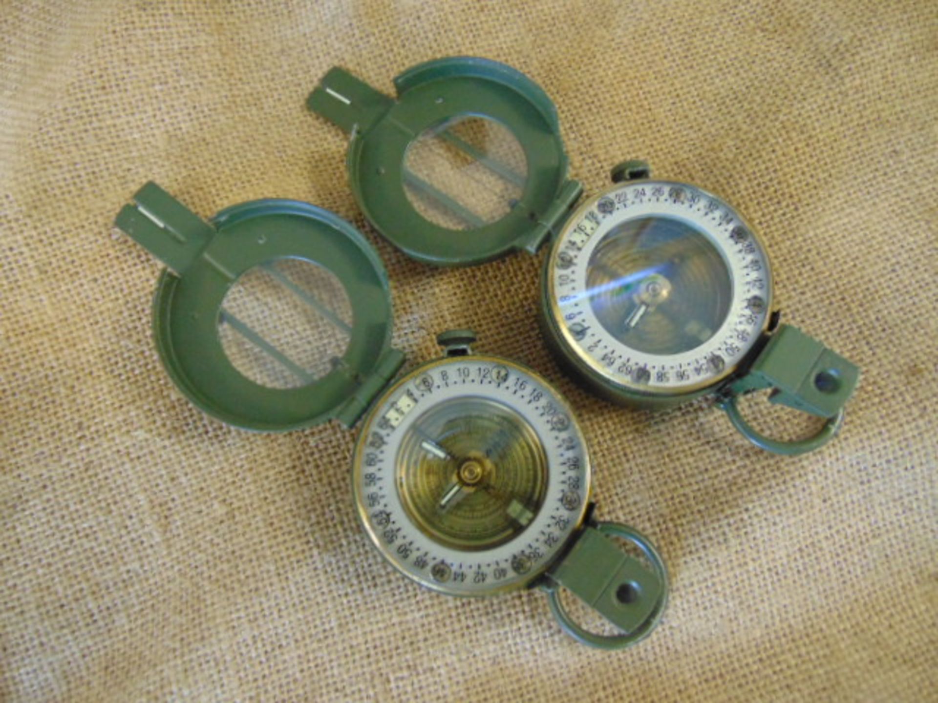 2 x Genuine British Army Stanley Prismatic Marching Compass