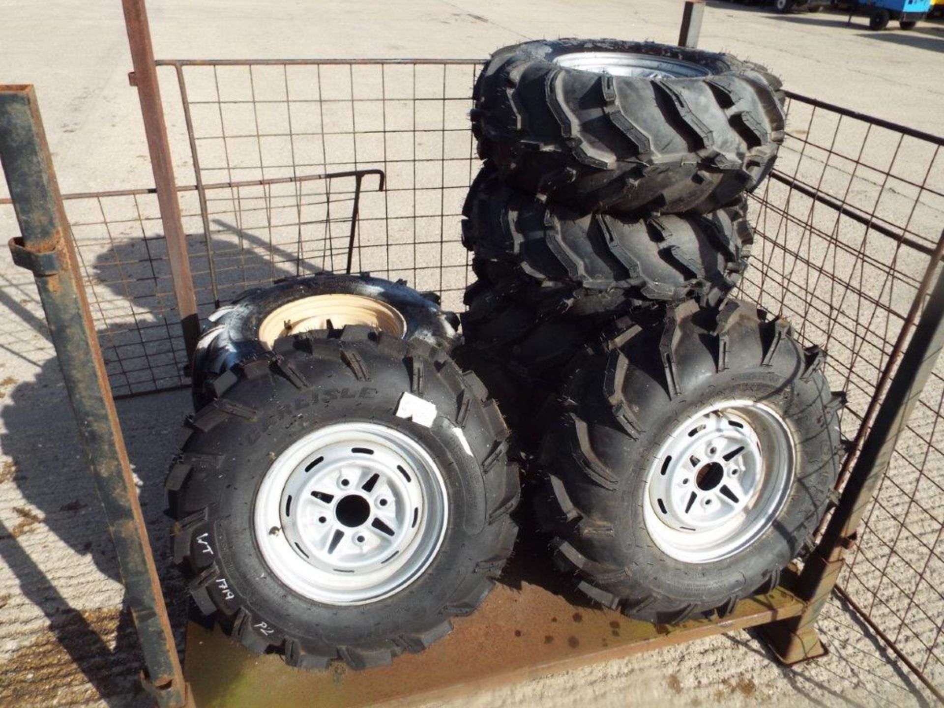 6 x Carlisle ACT 25x11R12 and 2 x 25x8R12 ATV Tyres on Rims