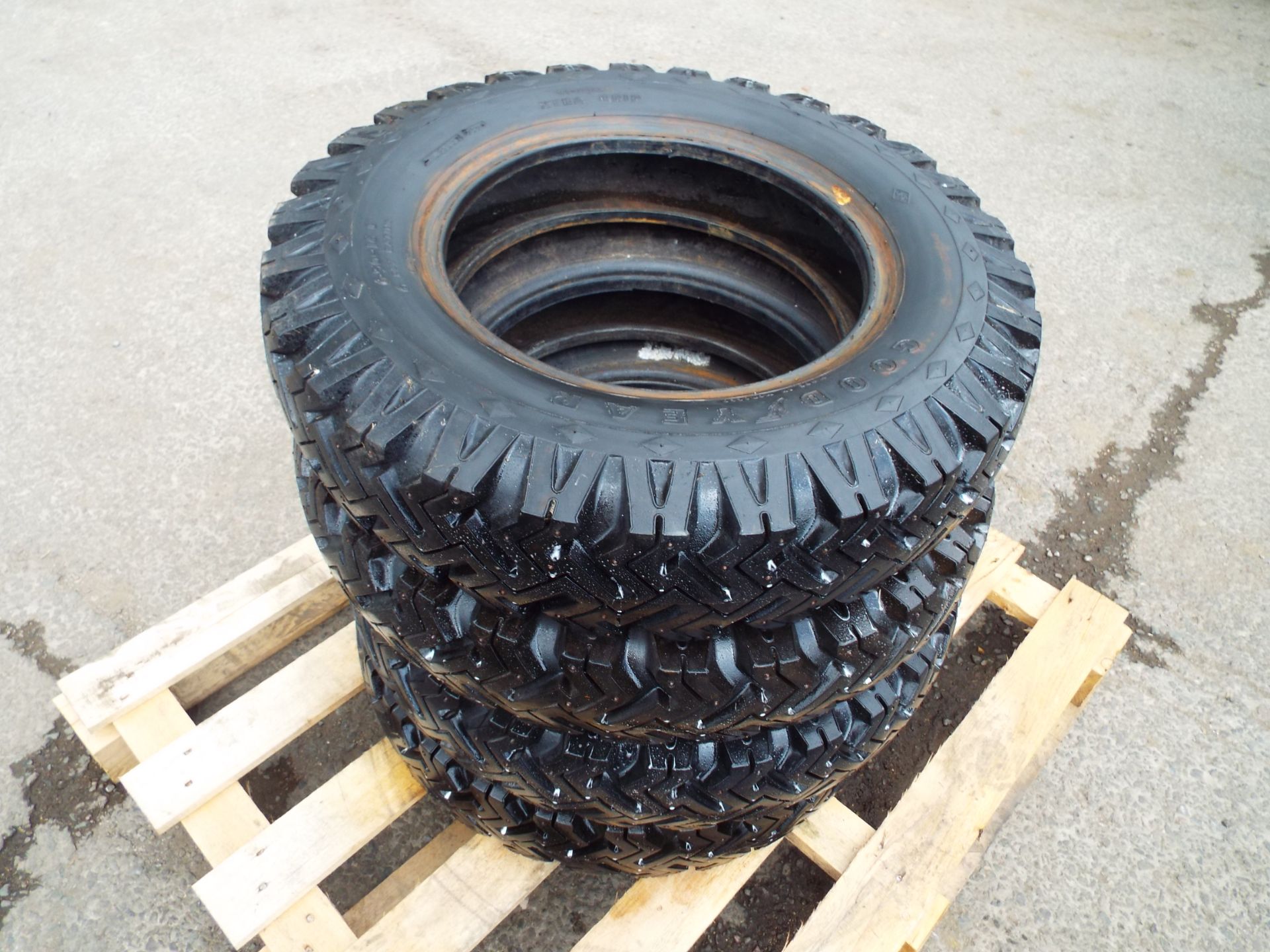 4 x Goodyear 6.50-16 C Winter/Studded Tyres