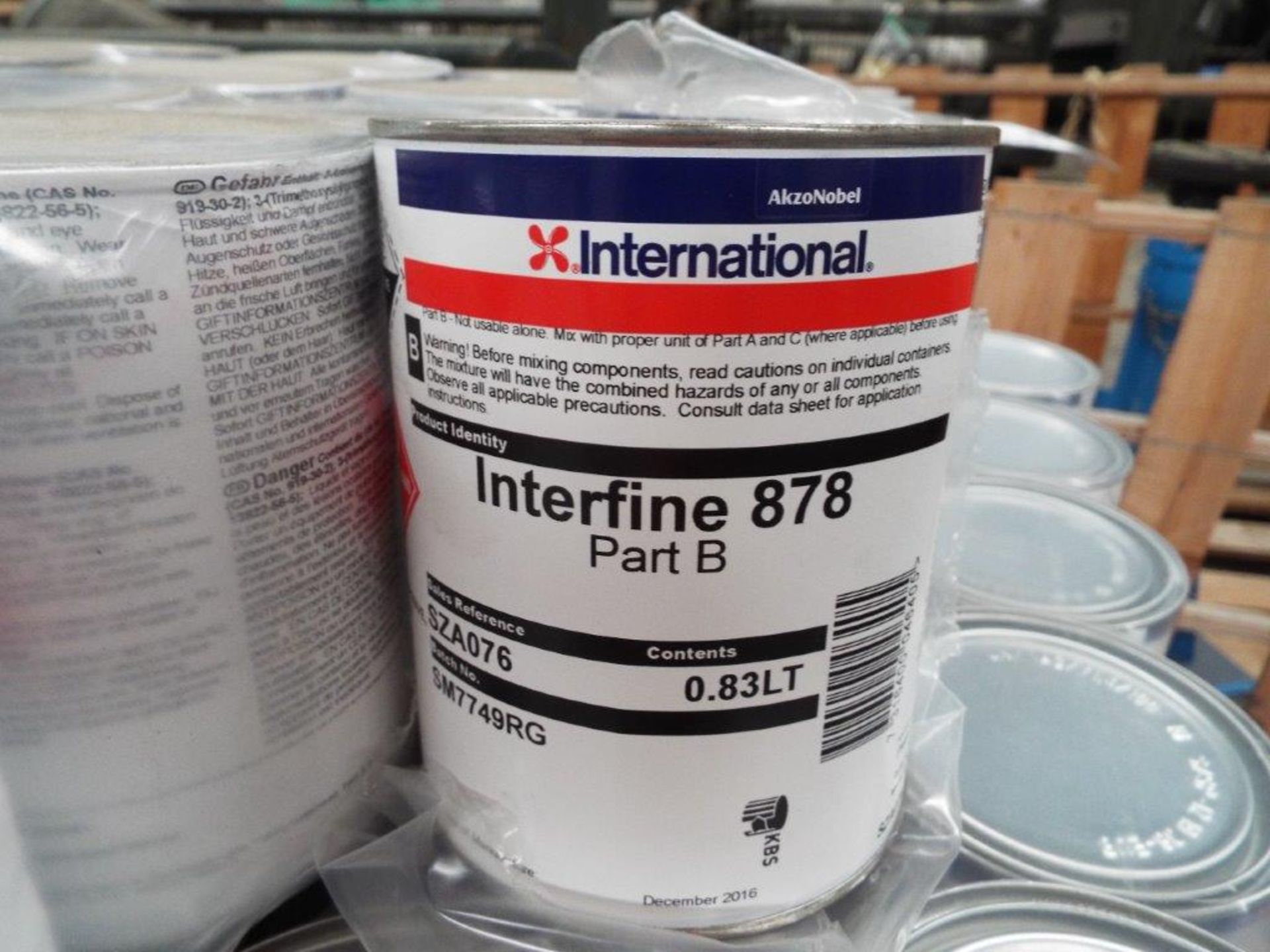 50 x Unissued 5 litre Cans of Interfine 878 Light Grey 2-Part Protective Paint - Bild 4 aus 5