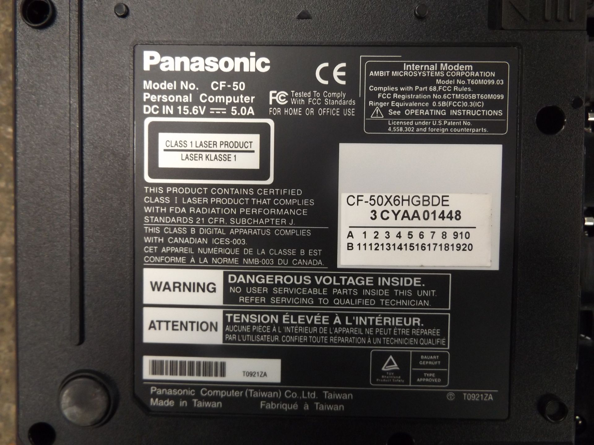 5 x Panasonic CF-50 Toughbook Laptops - Bild 10 aus 10